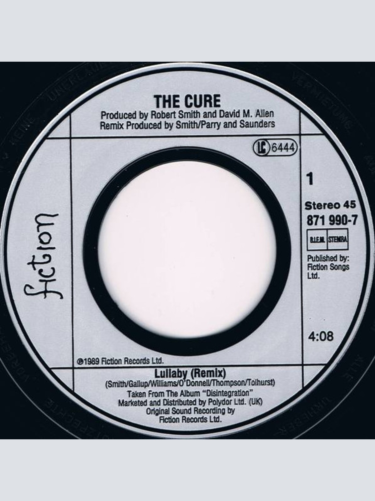 Vinyl / The Cure - Lullaby