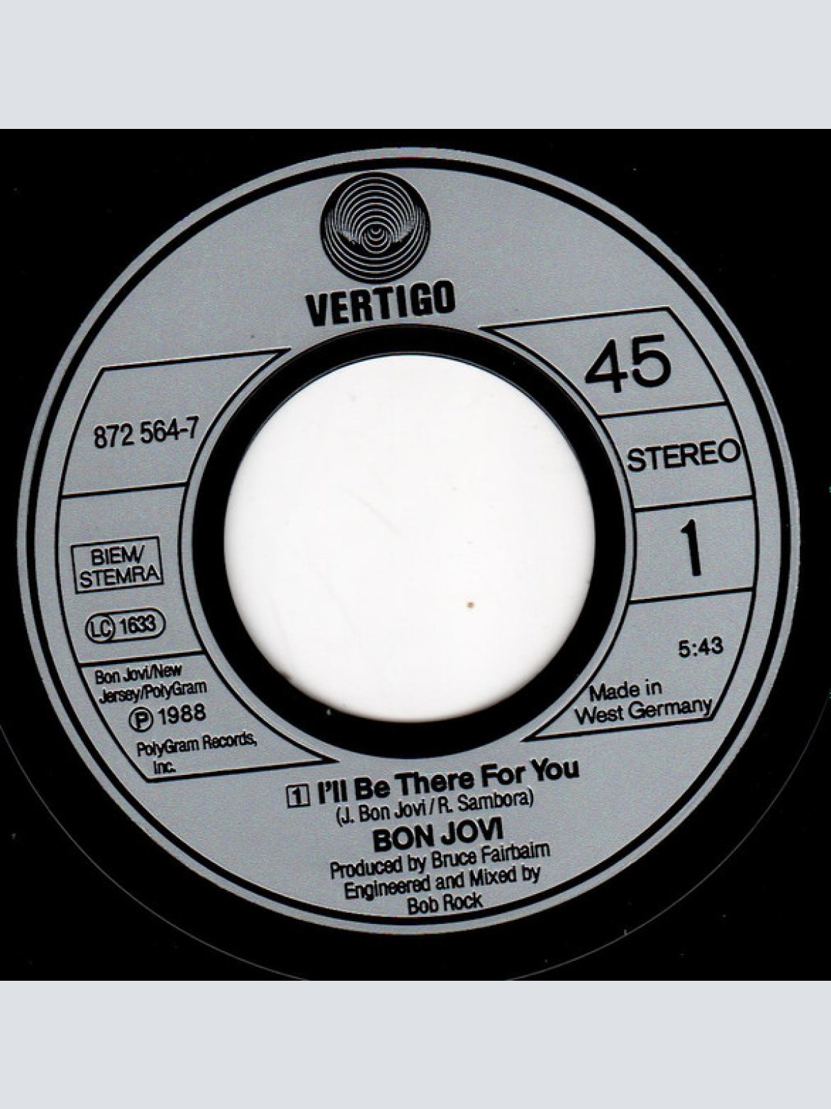 Vinyl / Bon Jovi - I'll Be There For You