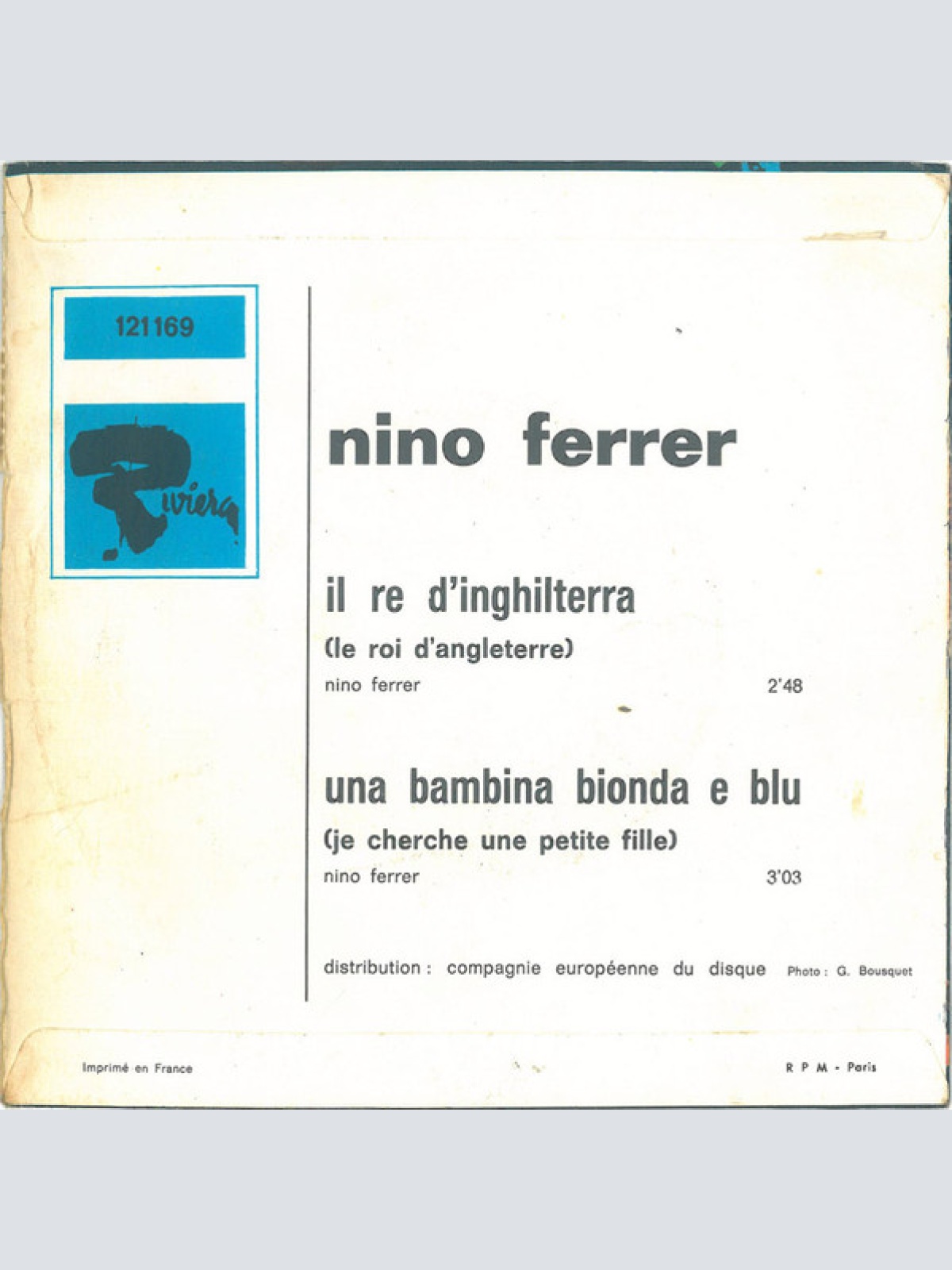 Vinyl / Nino Ferrer - Il Re D'Inghilterra