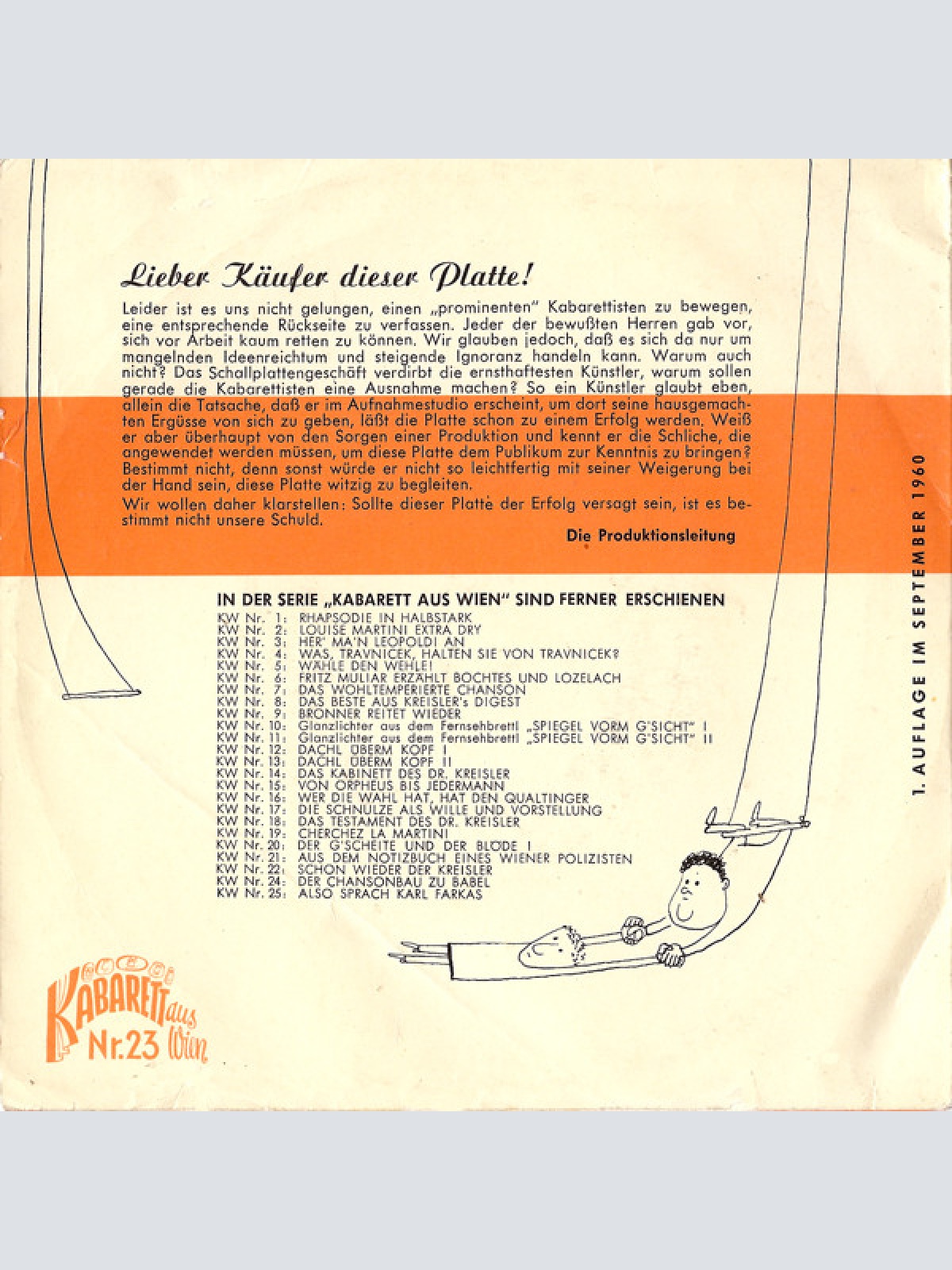 Vinyl / Bronner* - Qualtinger* - Wie Das, Travnicek?