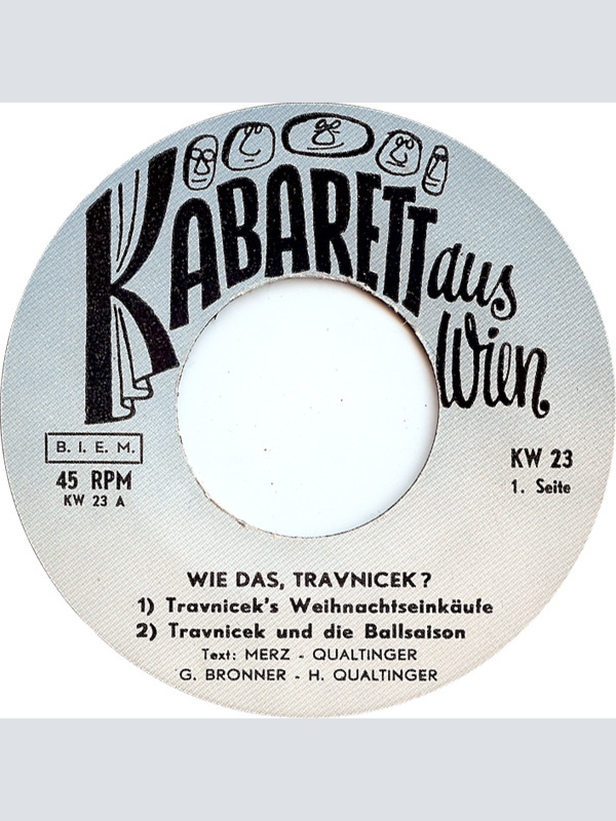 Vinyl / Bronner* - Qualtinger* - Wie Das, Travnicek?