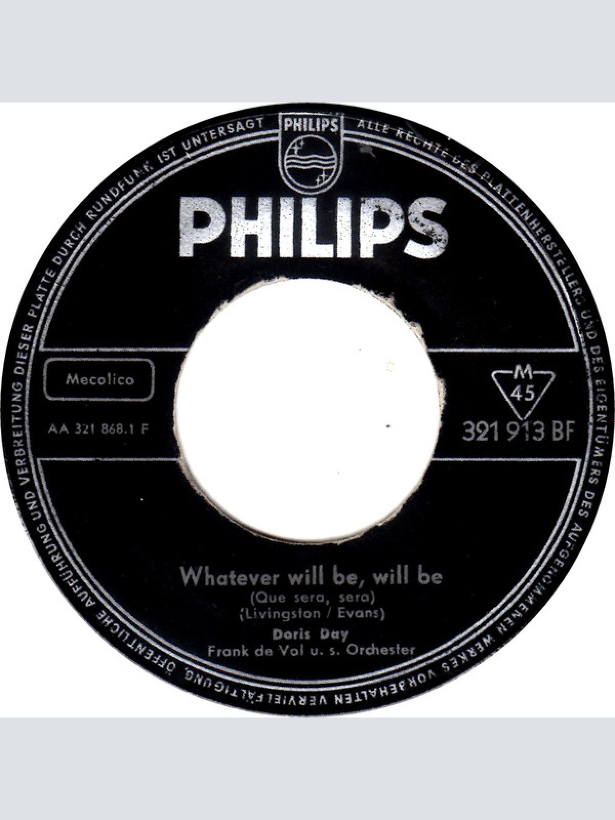 Vinyl / Doris Day - Whatever Will Be, Will Be (Que Sera, Sera)