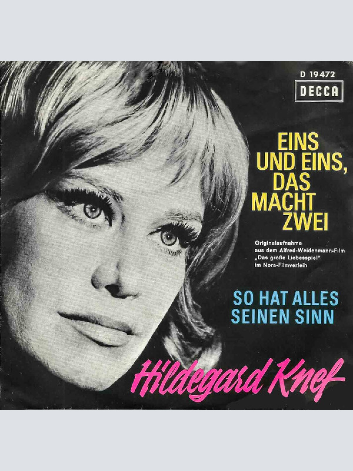 Vinyl / Hildegard Knef - Eins Und Eins, Das Macht Zwei / So Hat Alles Seinen Sinn