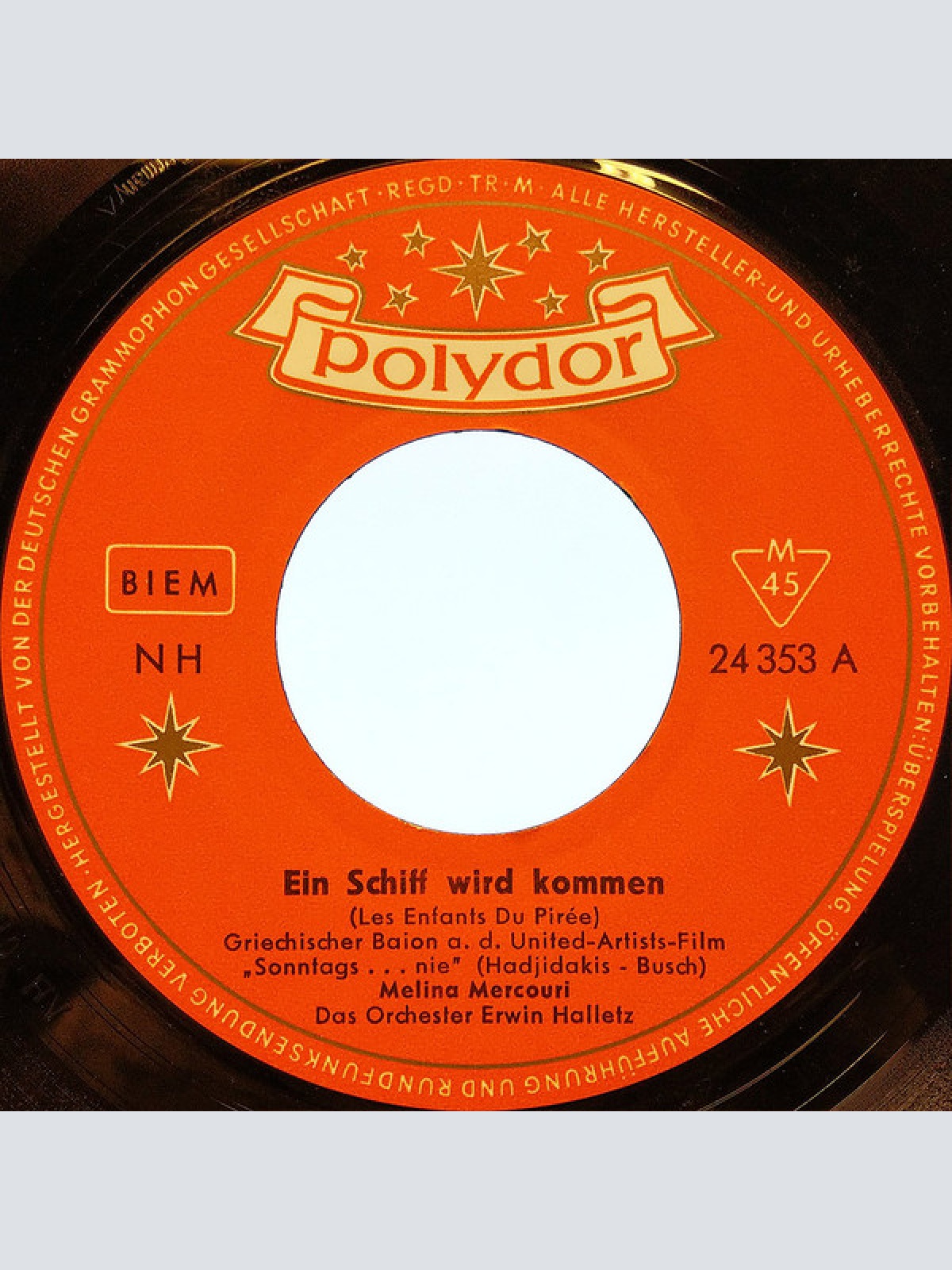 Vinyl / Melina Mercouri - Ein Schiff Wird Kommen / Die Gleichen Sterne