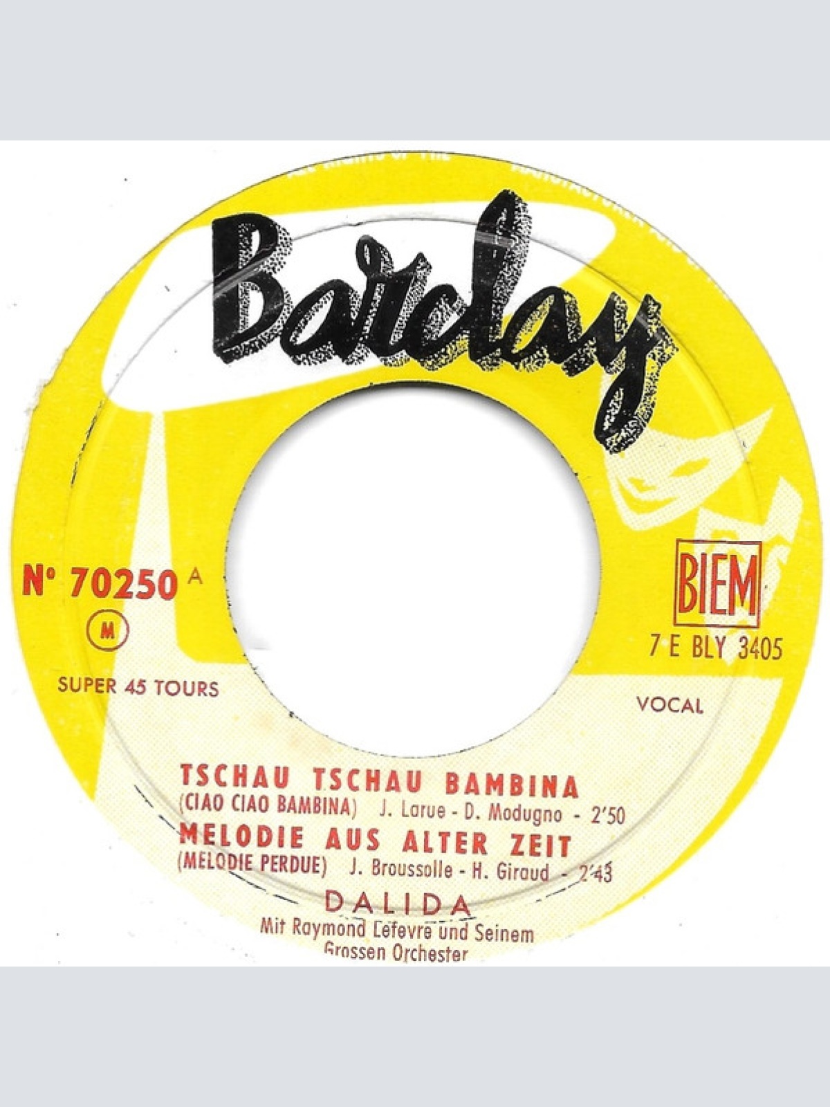 Vinyl / Dalida - Tschau Tschau Bambina = Ciao Ciao Bambina