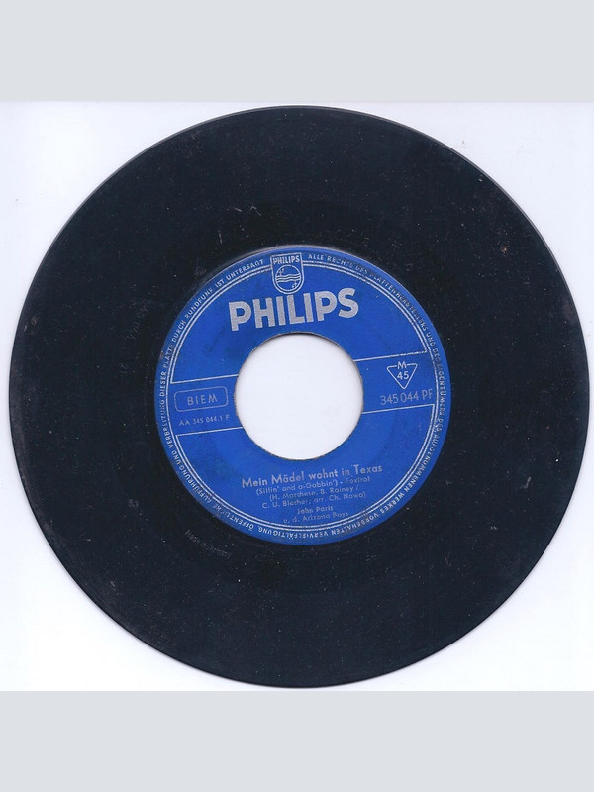 Vinyl / John Paris (4) U. D. Arizona Boys* - Mein Mädel Wohnt In Texas / Angelina