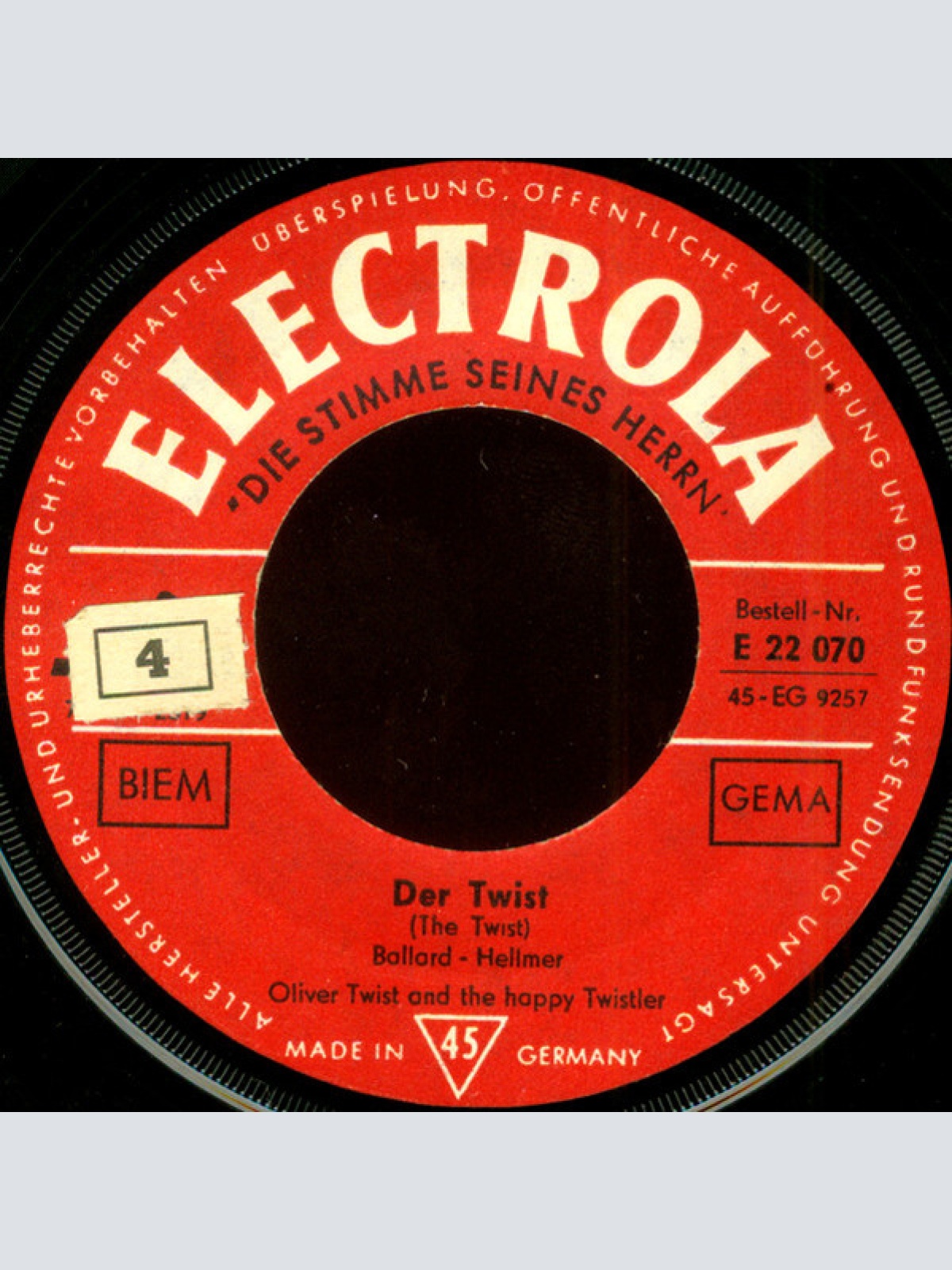 Vinyl / Oliver Twist And The Happy Twistler - Wo Ist Der Geiger / Der Twist