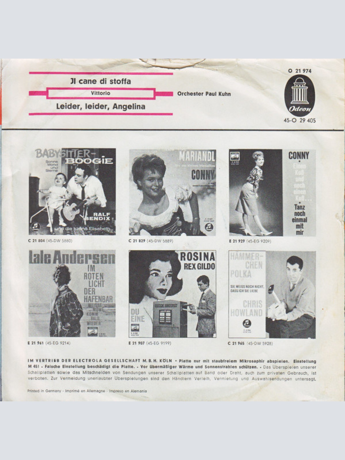 Vinyl / Vittorio* - Il Cane Di Stoffa