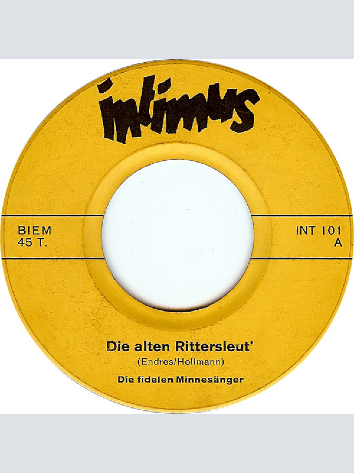Vinyl / Die Fidelen Minnesänger - Das Kommt Vom Rudern / Die Alten Rittersleut'