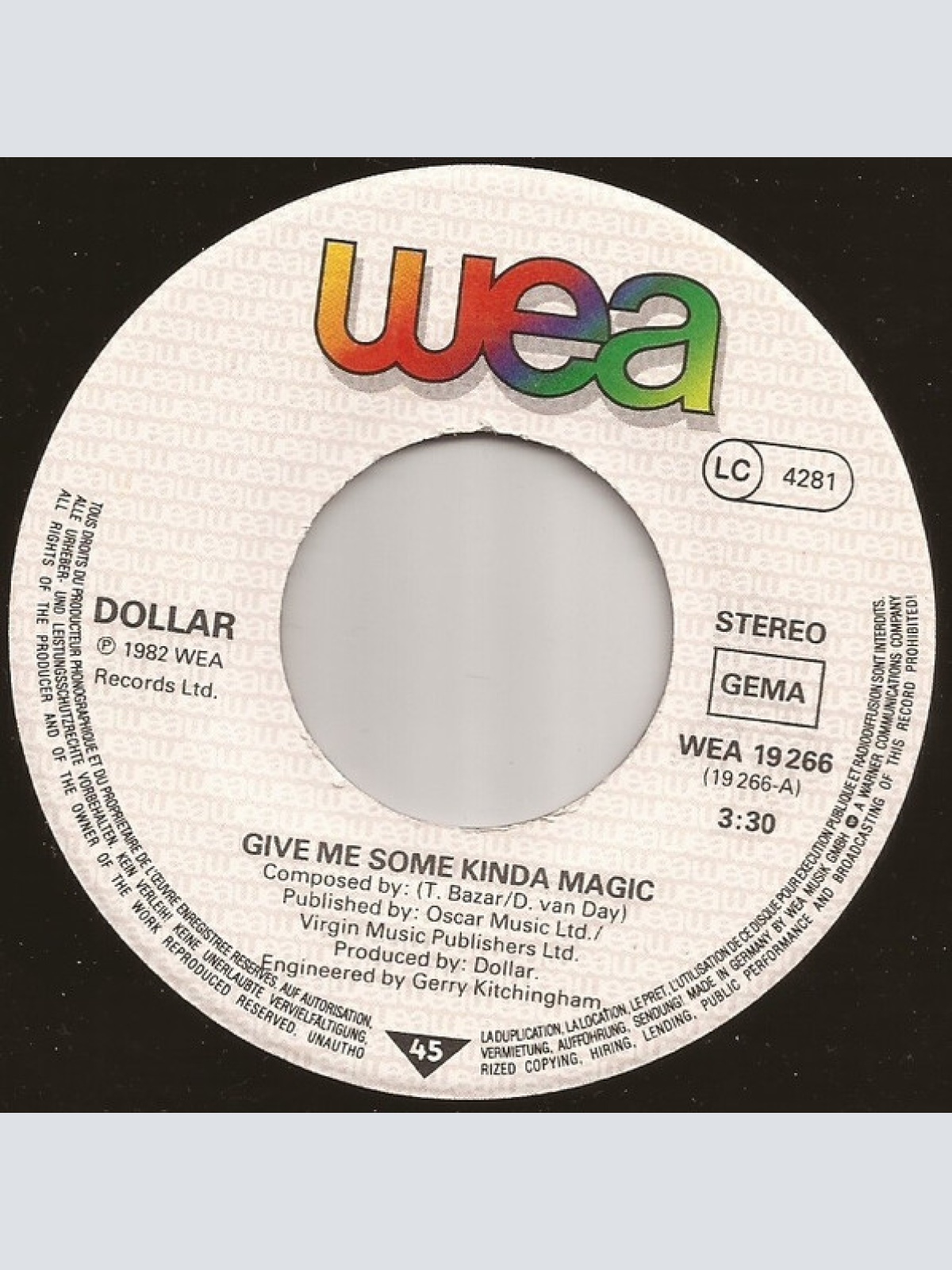 Vinyl / Dollar - Give Me Some Kinda Magic