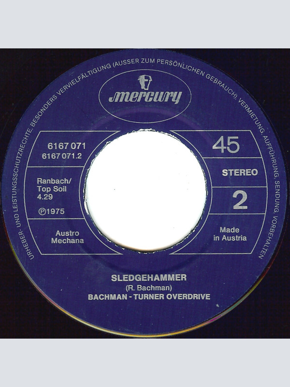 Vinyl / Bachman-Turner Overdrive - Roll On Down The Highway