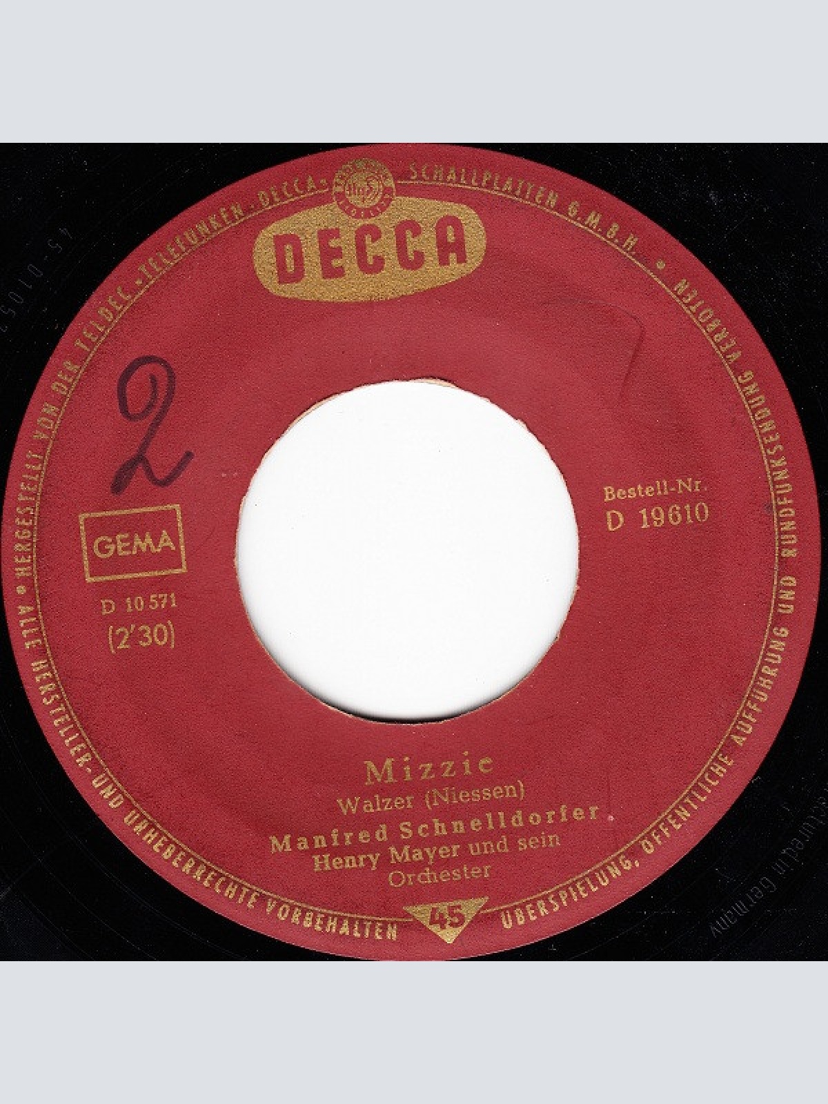 Vinyl / Manfred Schnelldorfer - Wenn Du Mal Allein Bist