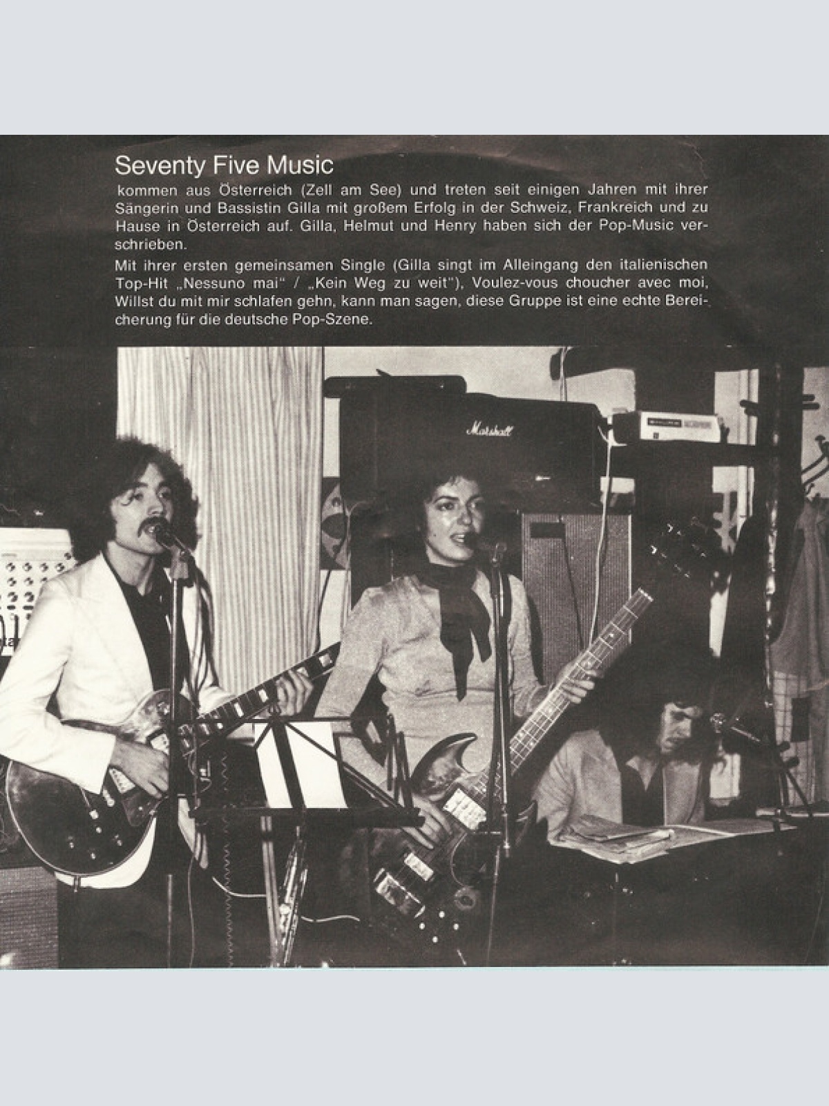 Vinyl / Seventy Five Music & Gilla - Voulez-Vous Coucher Avec Moi - Willst Du Mit Mir Schlafen Gehn