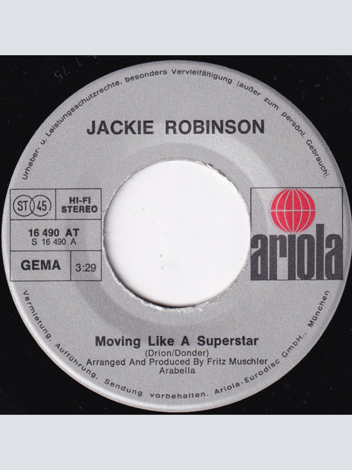 Vinyl / Jackie Robinson - Moving Like A Superstar