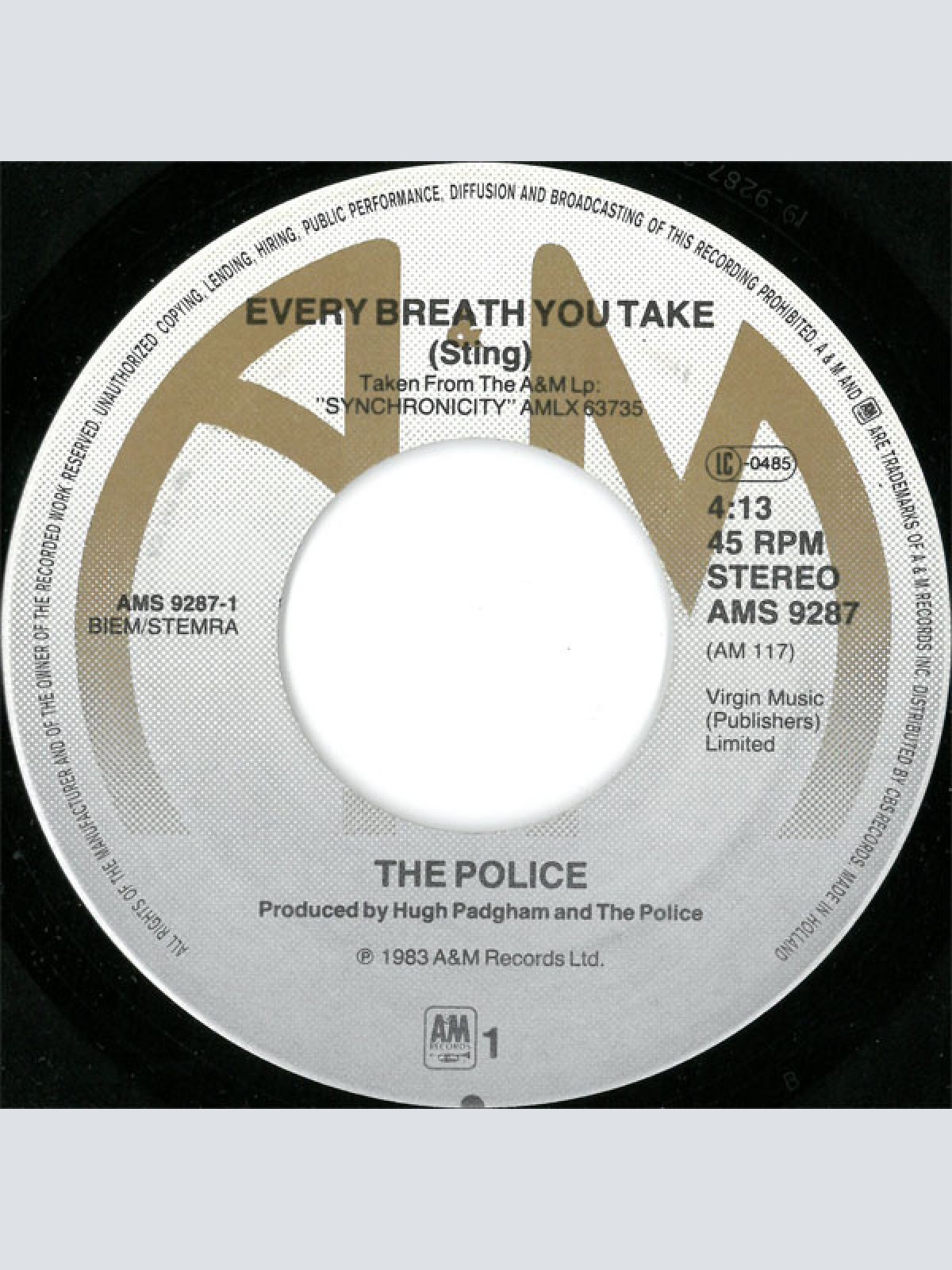 Vinyl / The Police - Every Breath You Take