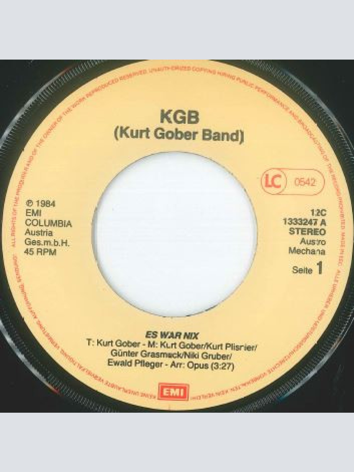Vinyl / KGB (Kurt Gober Band)* - Es War Nix