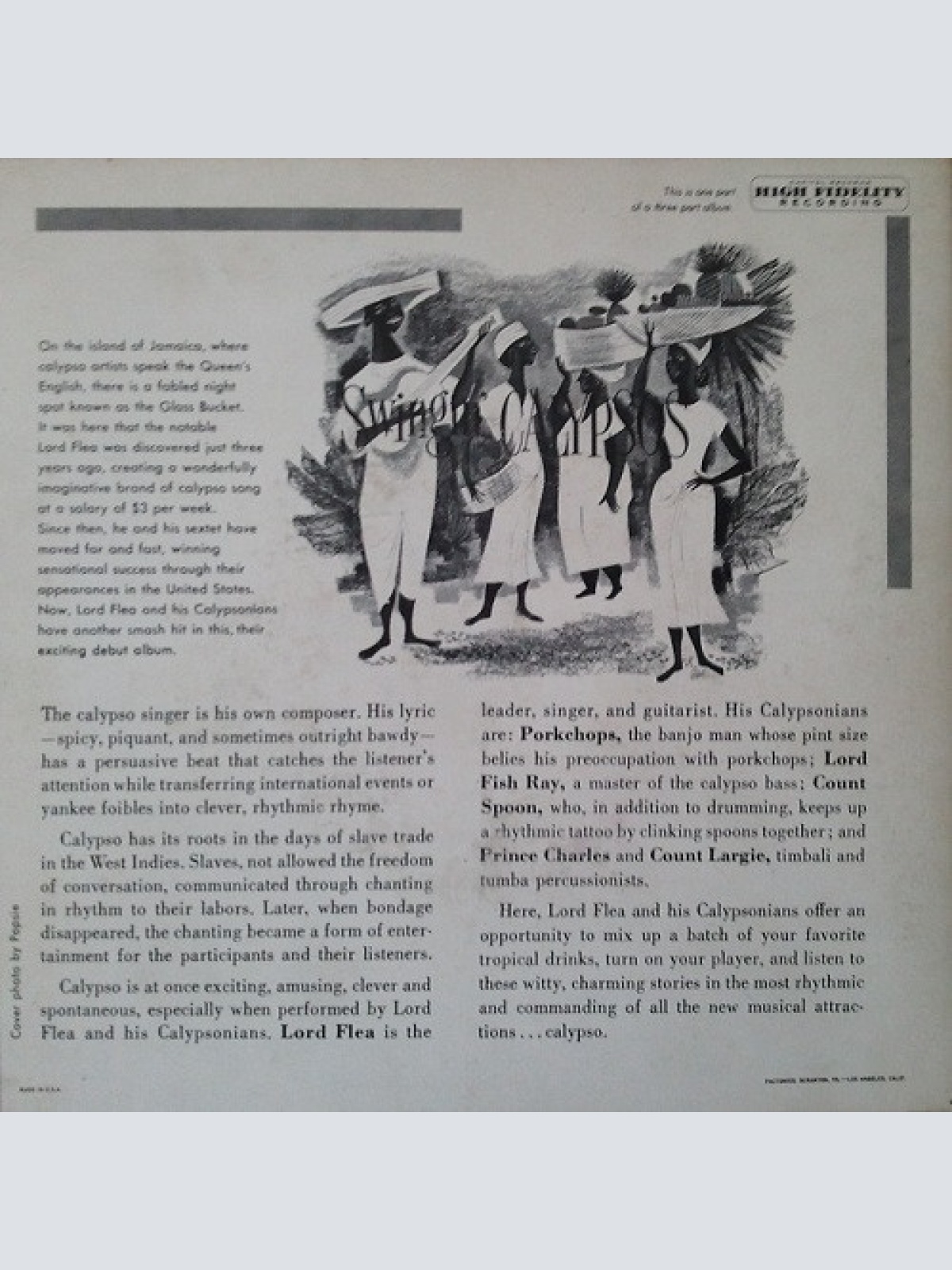 Vinyl / Lord Flea And His Calypsonians* - Swingin' Calypsos Part 1