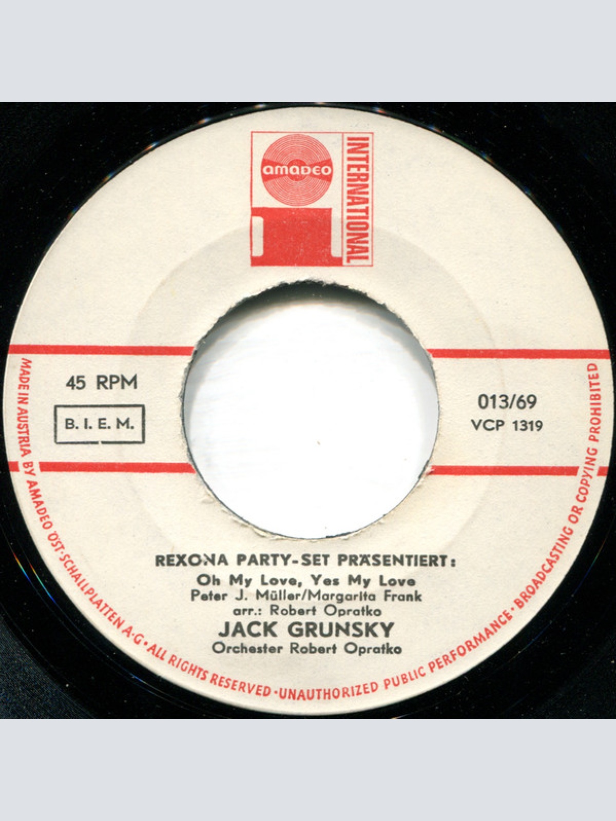 Vinyl / Jack Grunsky - Der Verliebte Prinz / Oh My Love, Yes My Love