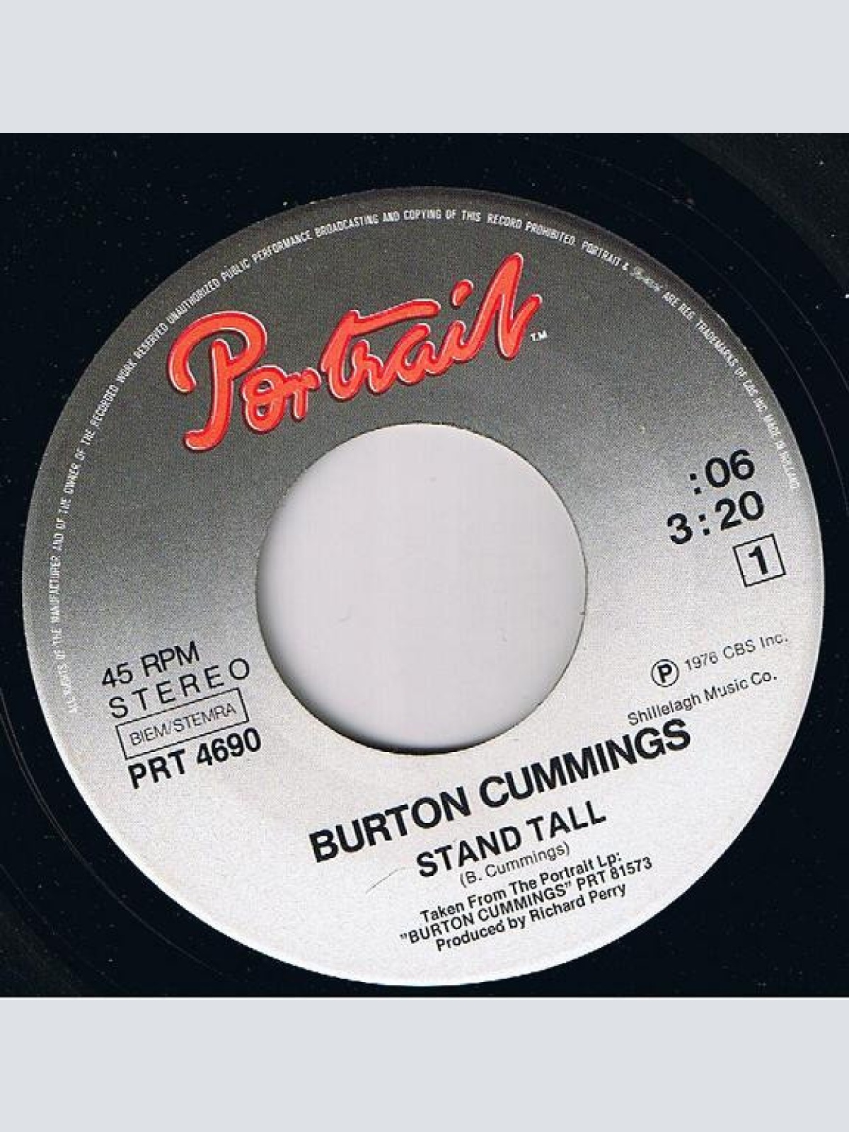 Vinyl / Burton Cummings - Stand Tall