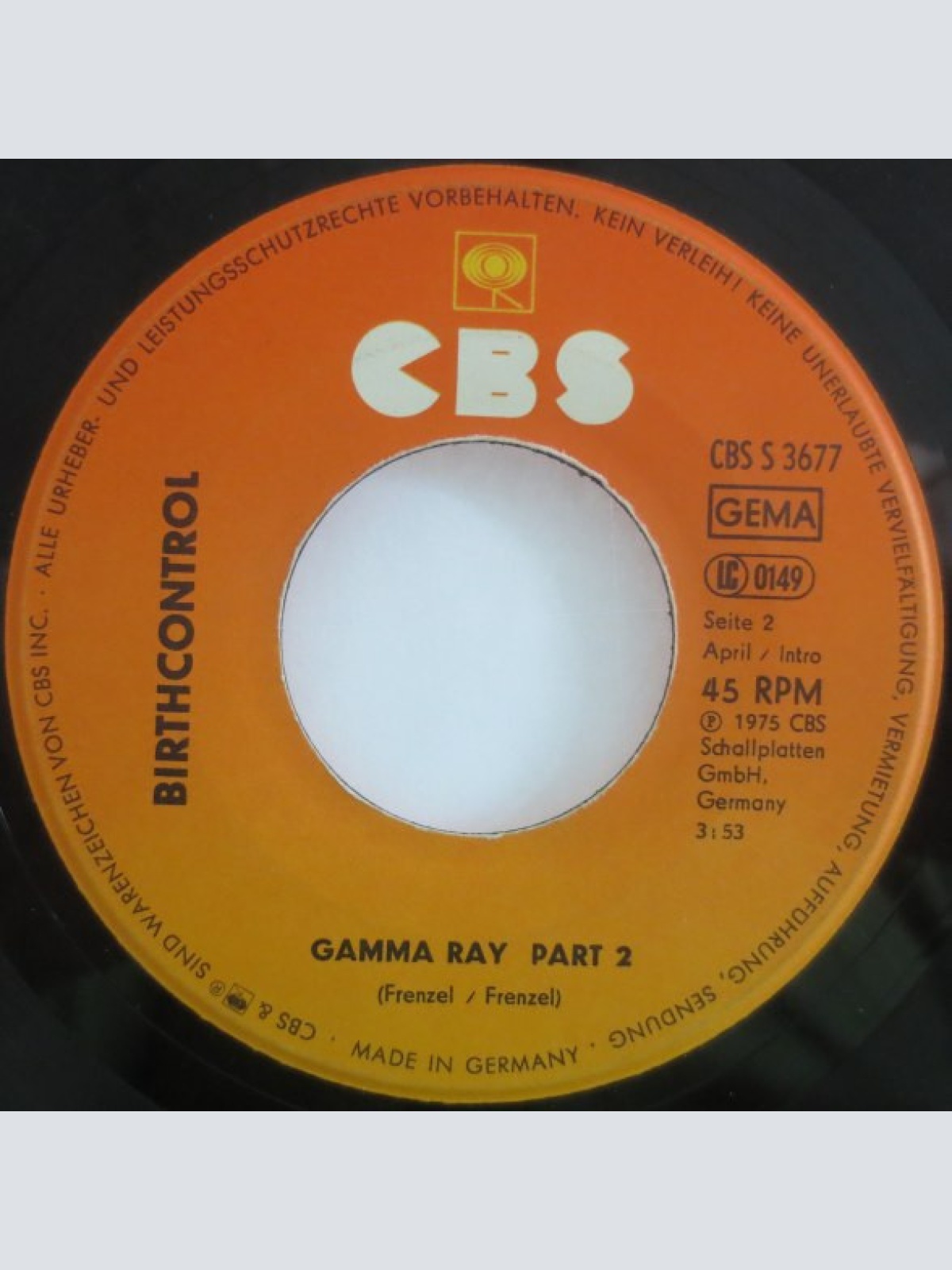 Vinyl / Birth Control - Gamma Ray Part 1+2