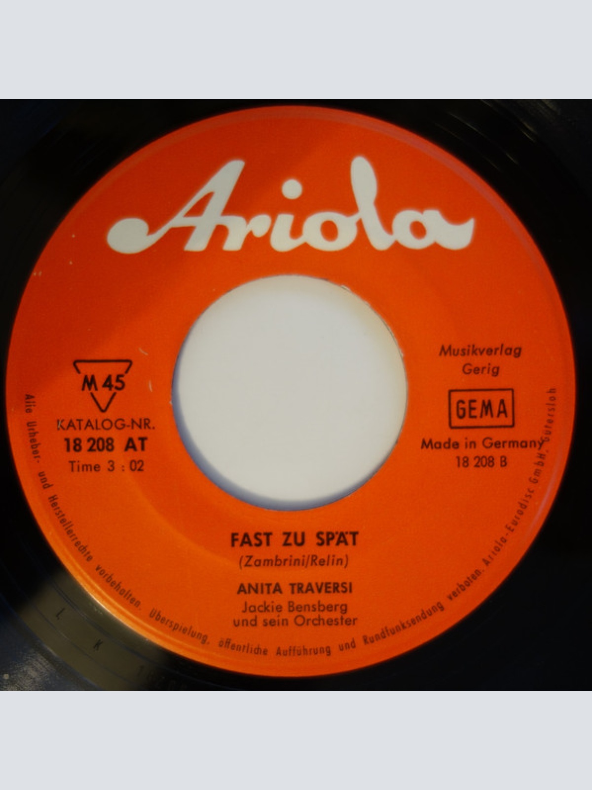 Vinyl / Anita Traversi - Meine Welt Bist Du (You Are My World)