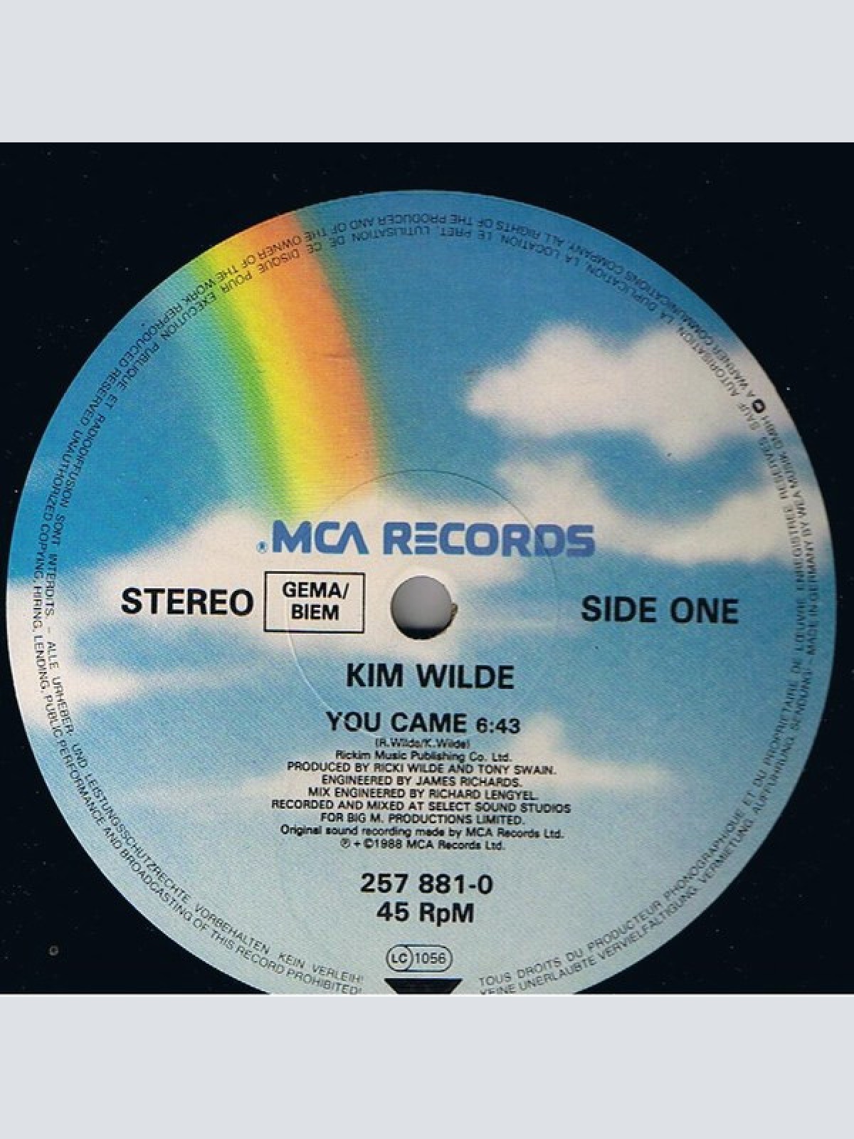 Vinyl / Kim Wilde - You Came