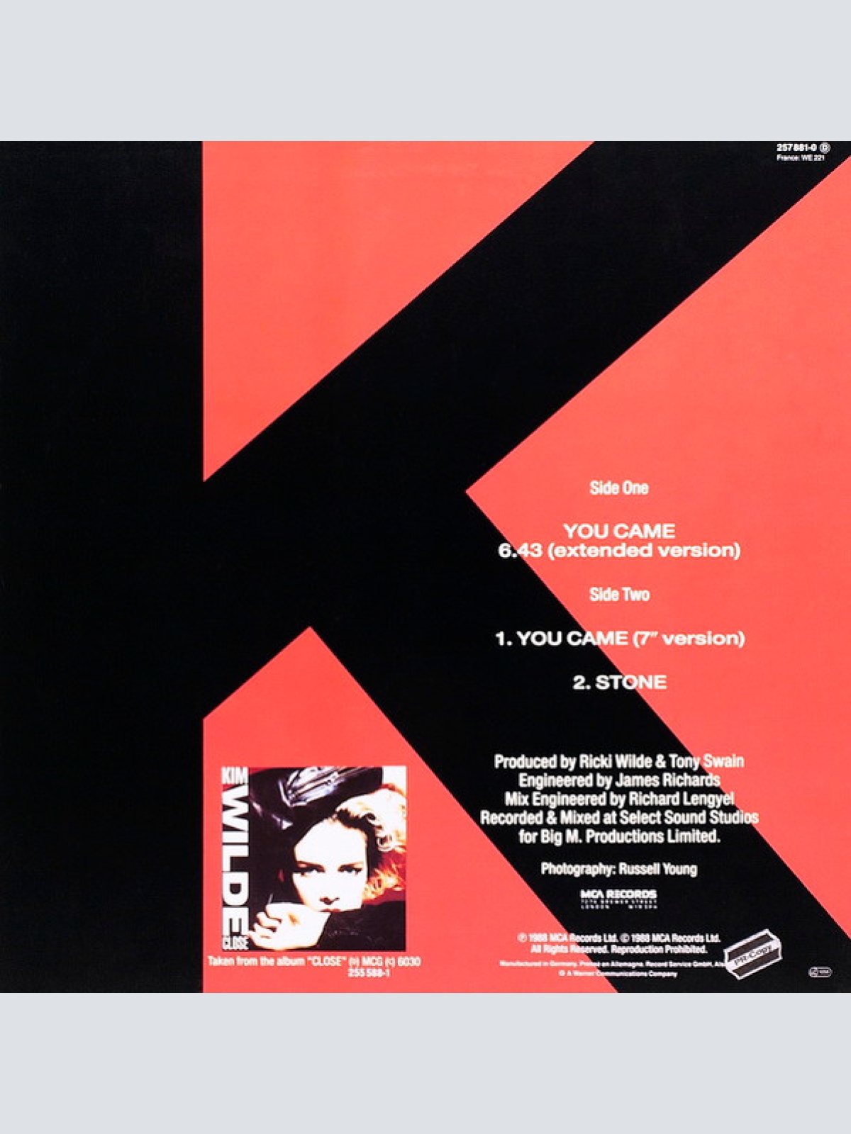 Vinyl / Kim Wilde - You Came