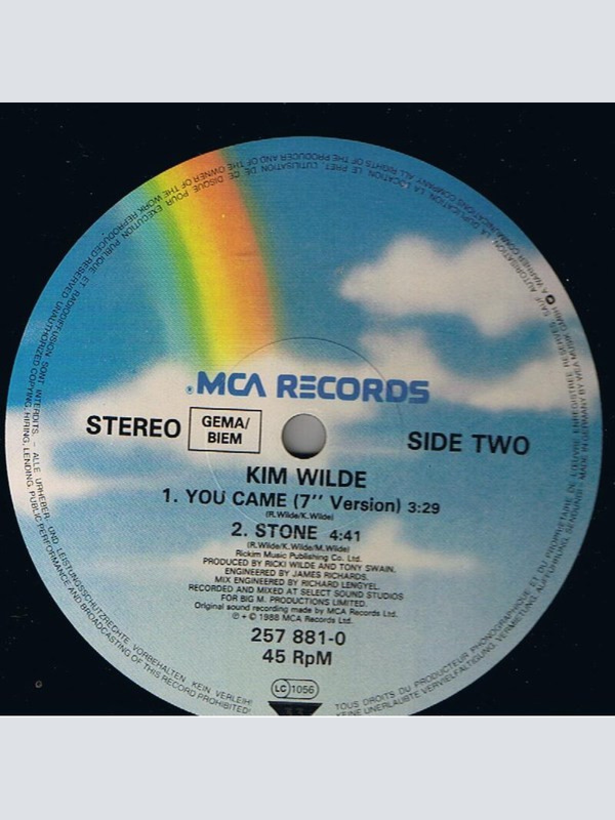 Vinyl / Kim Wilde - You Came