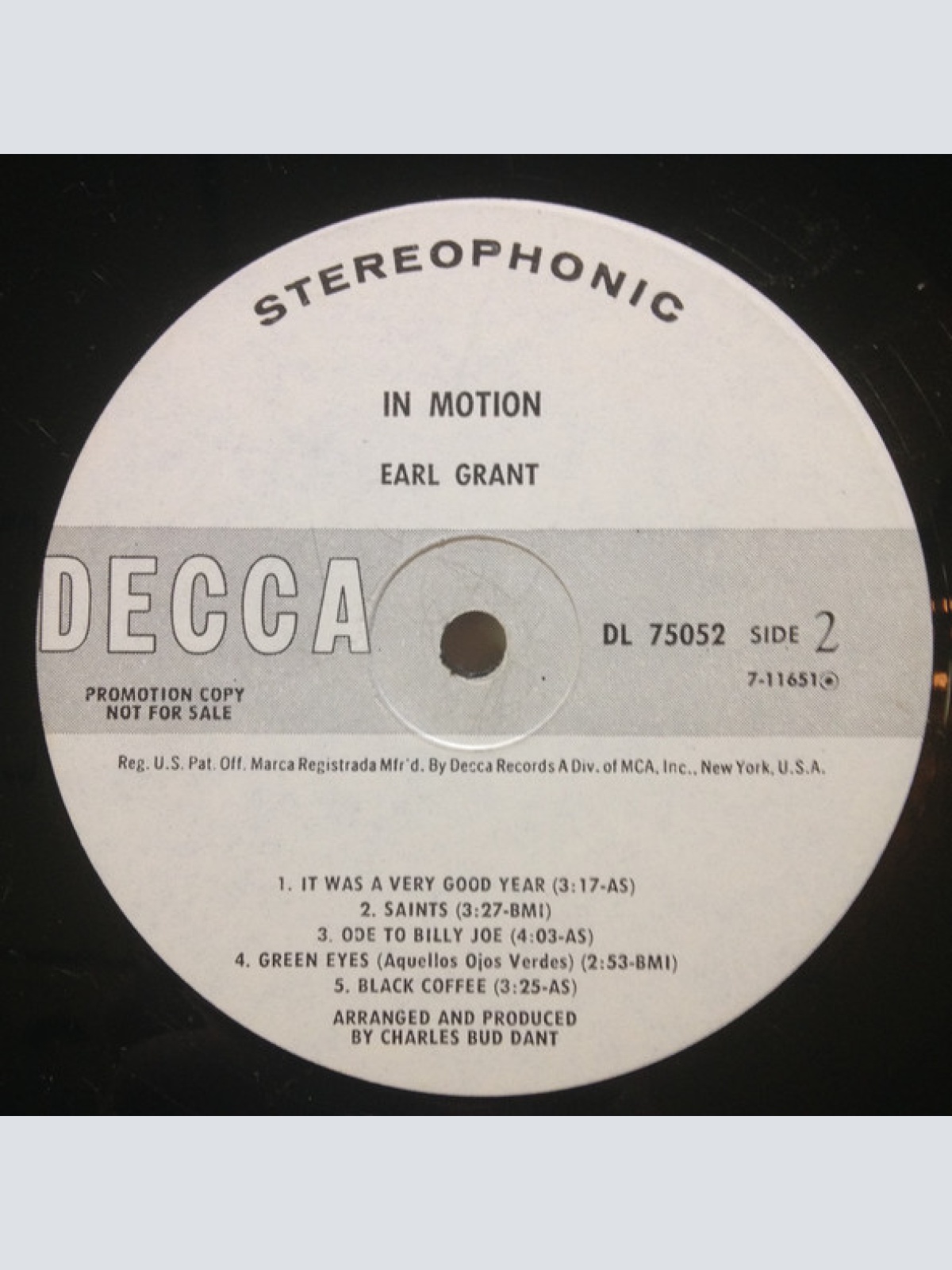Vinyl / Earl Grant - In Motion!