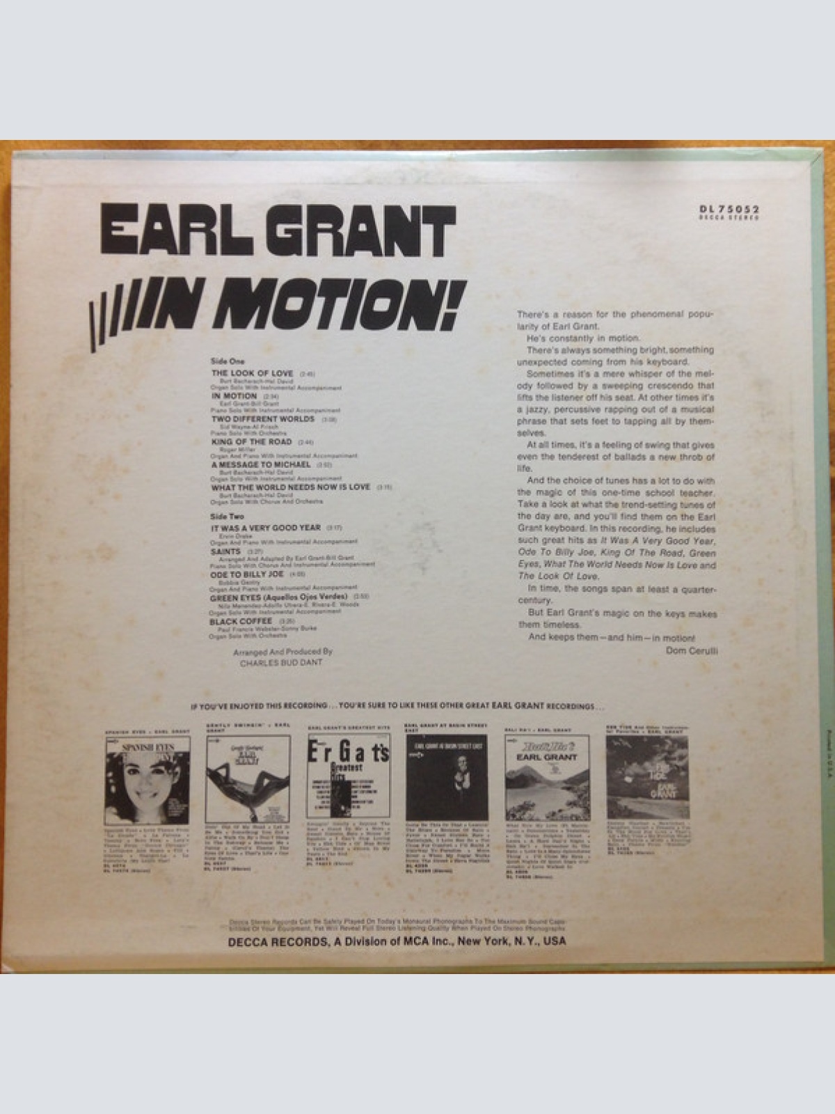 Vinyl / Earl Grant - In Motion!