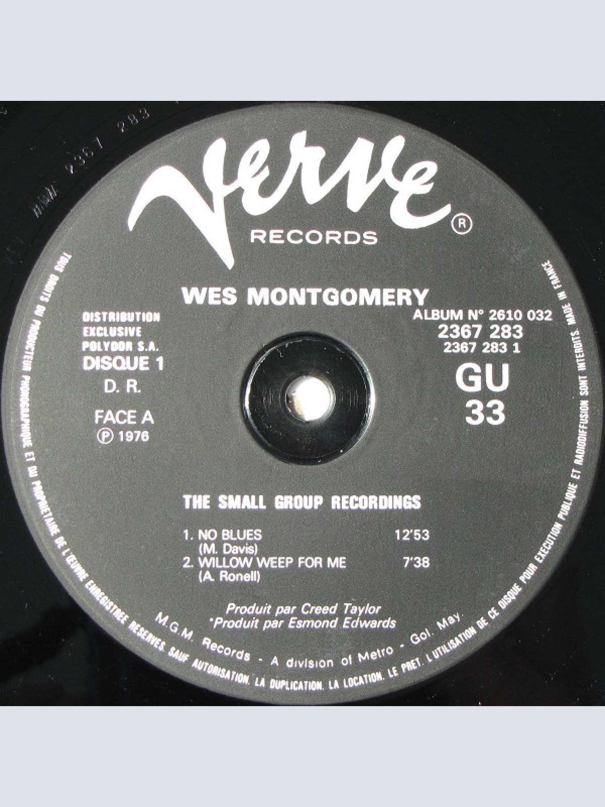 Vinyl / Wes Montgomery - The Small Group Recordings