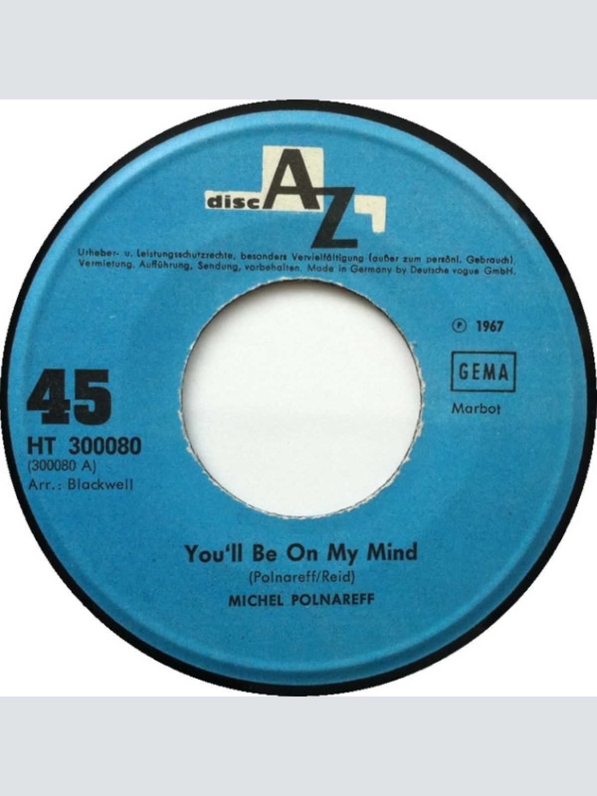 Vinyl / Michel Polnareff - You'll Be On My Mind