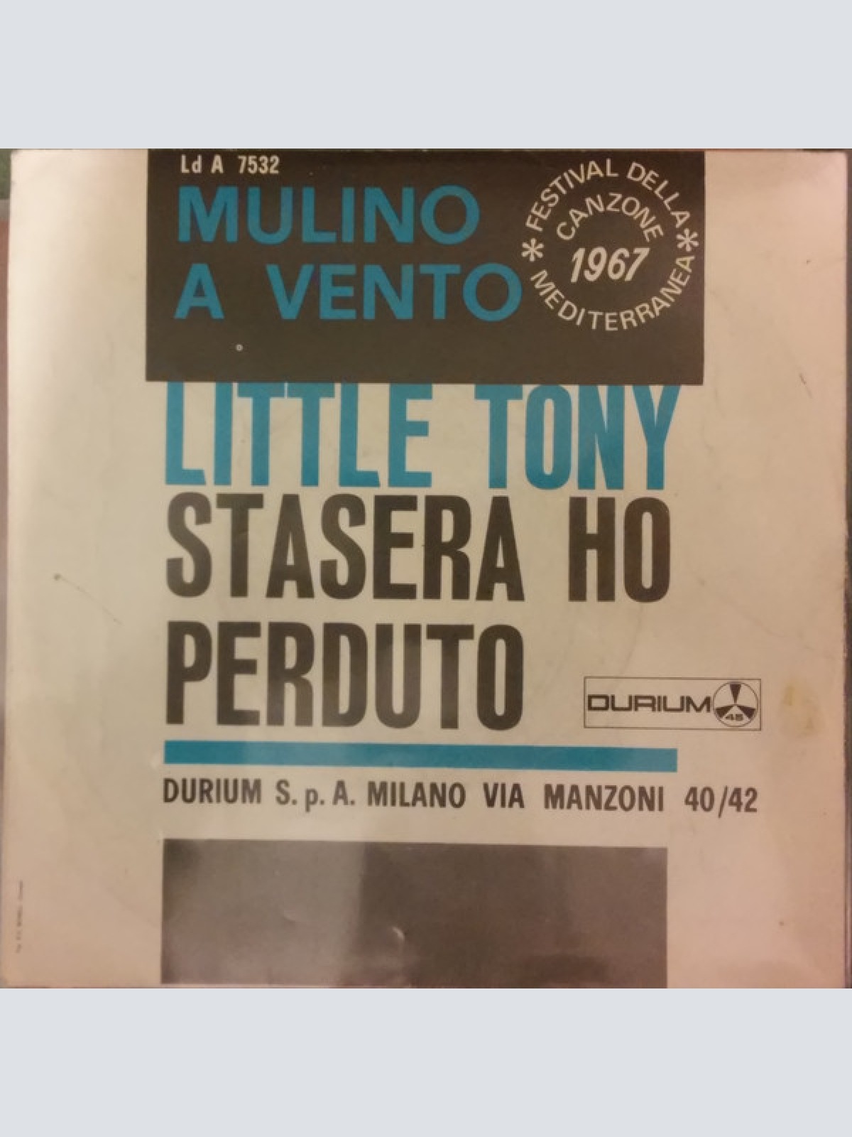 Vinyl / Little Tony - Mulino A Vento