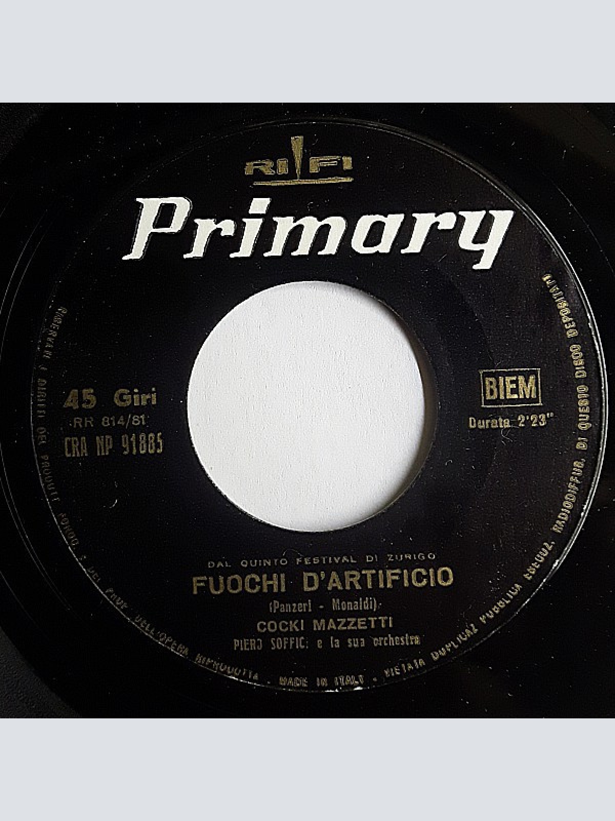 Vinyl / Cocki Mazzetti - Fuochi D'Artificio / Un Caffè