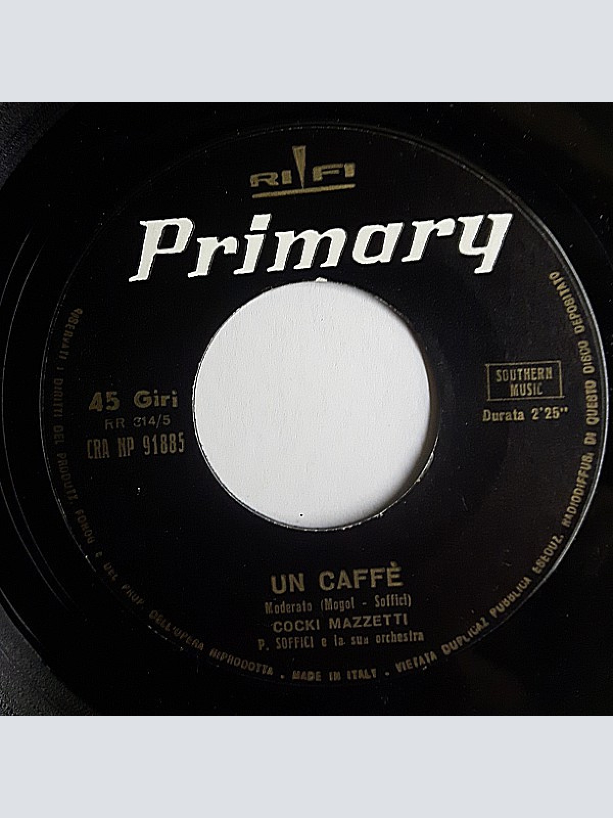 Vinyl / Cocki Mazzetti - Fuochi D'Artificio / Un Caffè