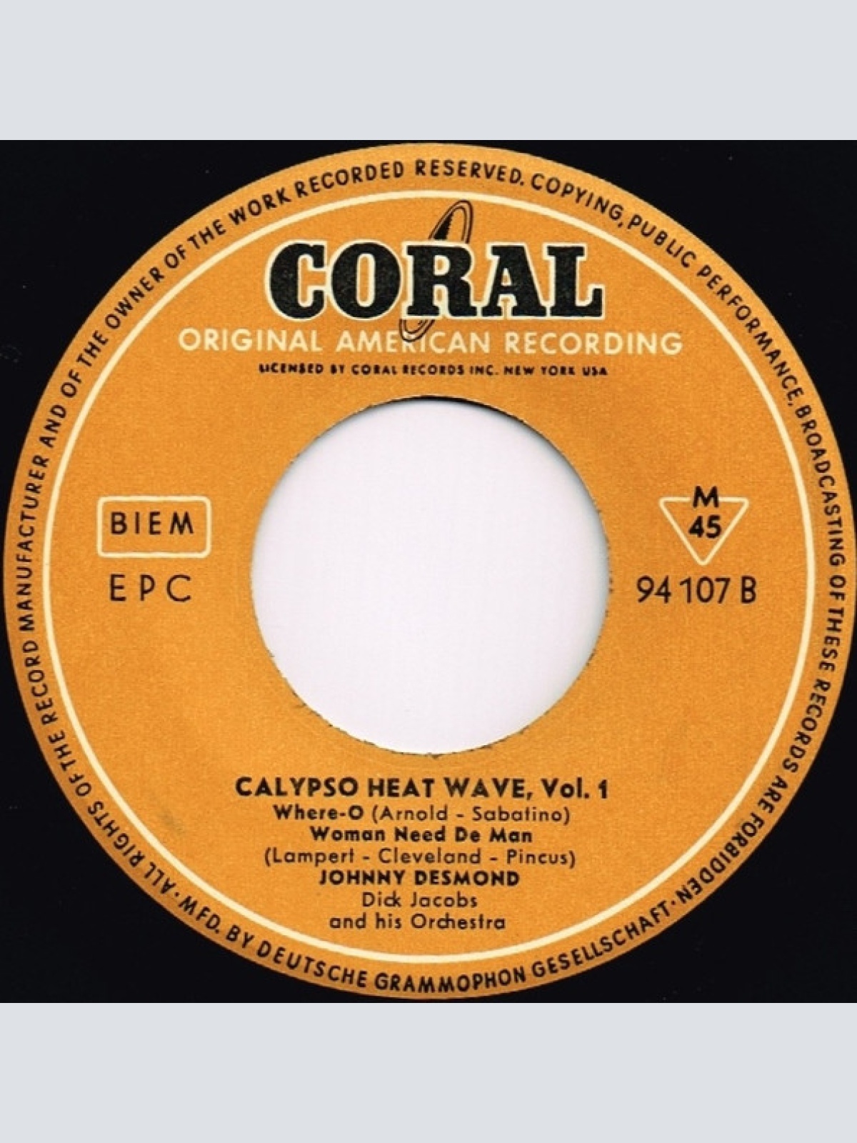 Vinyl / Johnny Desmond - Calypso Heat Wave, Vol. 1