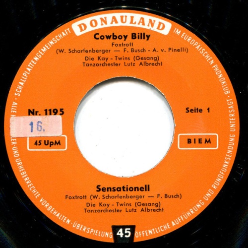 Vinyl / Die Kay Twins* / Gisi Gert - Cowboy Billy / Sensationell / Mister Music / Chico, Chico, Charlie