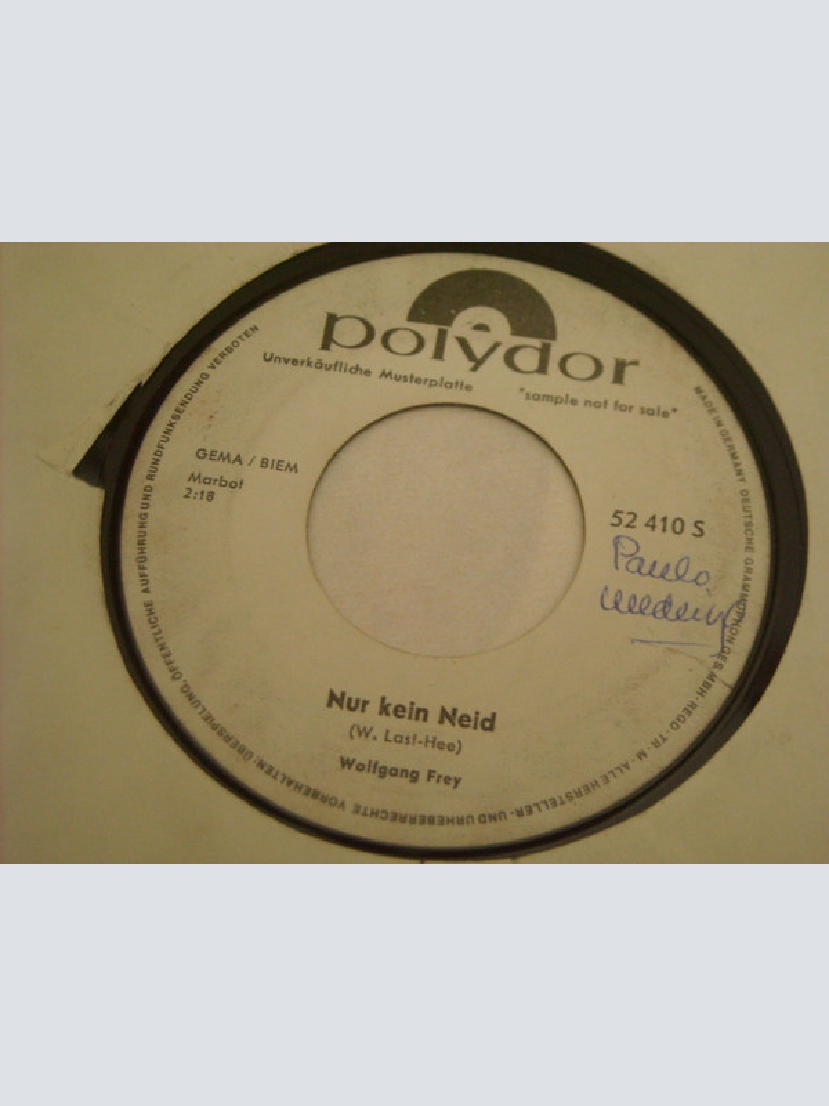 Vinyl / Wolfgang Frey - Do Wah Diddy Diddy / Nur Kein Neid