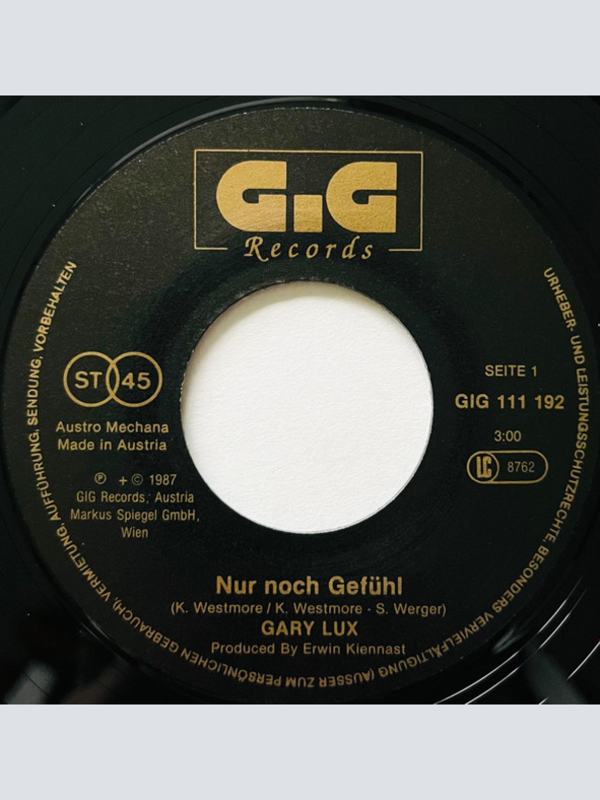Vinyl / Gary Lux - Nur Noch Gefühl
