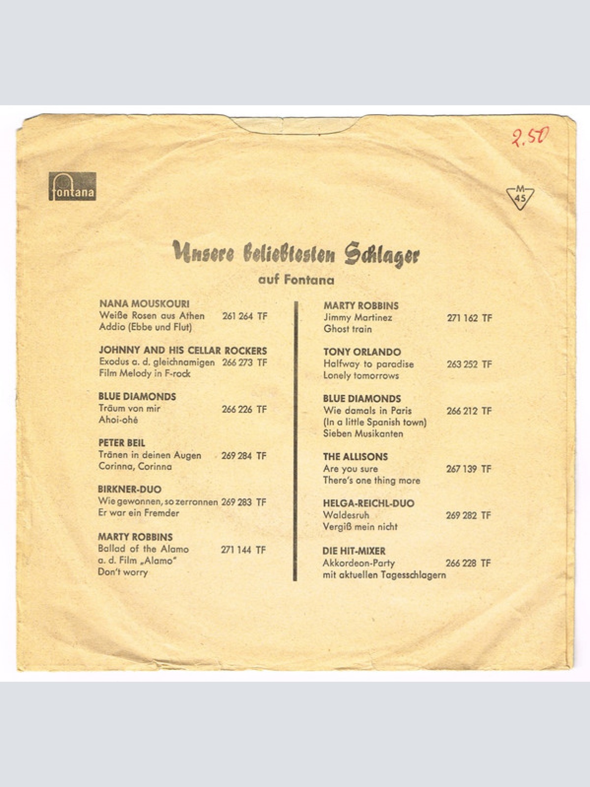 Vinyl / Die Blue Diamonds* - Ein Schiff Fährt Nach Schanghai