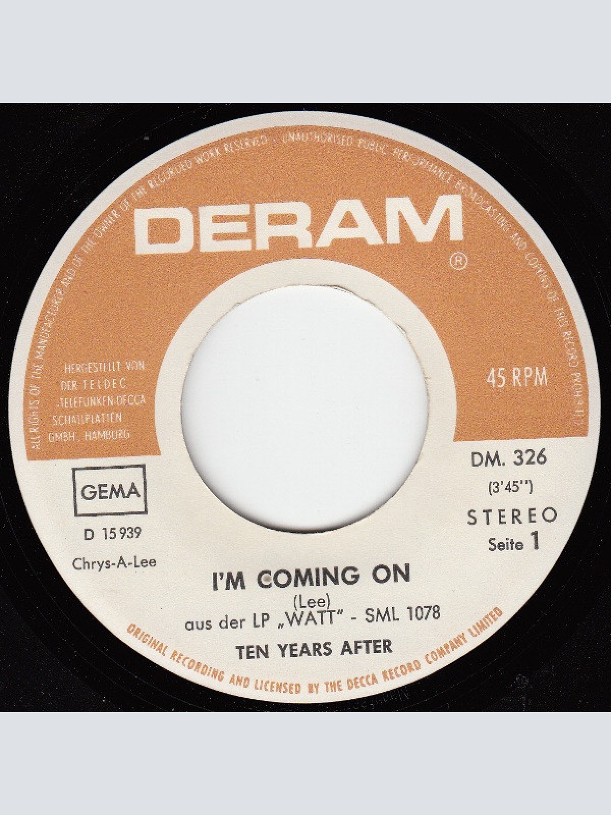 Vinyl / Ten Years After - I'm Coming On