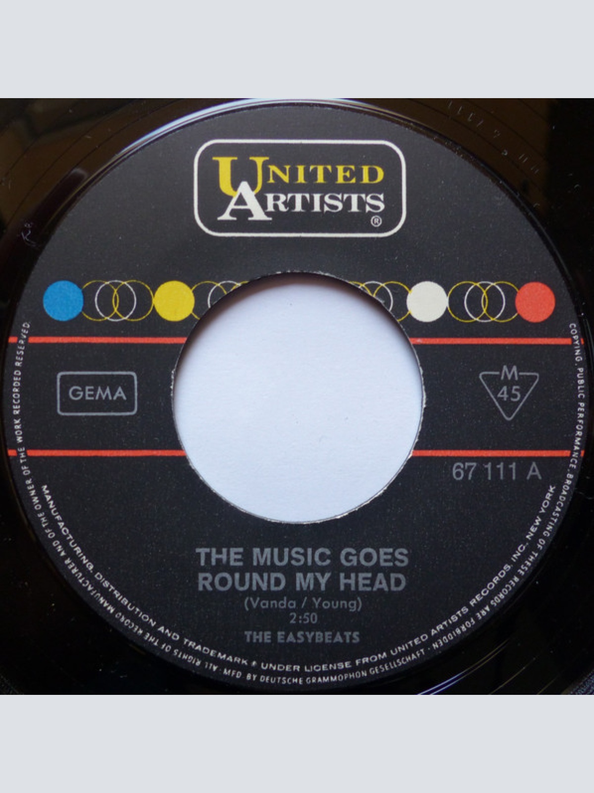 Vinyl / The Easybeats - The Music Goes Round My Head / Good Times