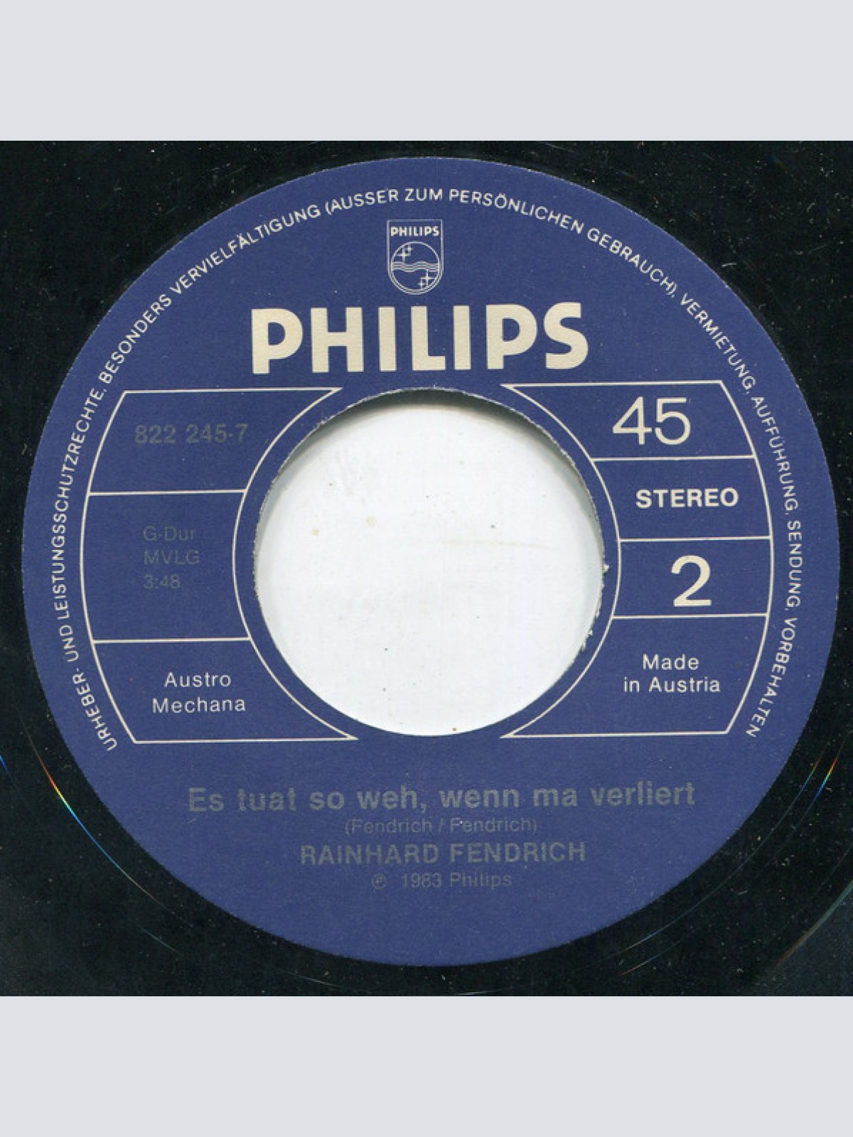 Vinyl / Rainhard Fendrich - Weus'd A Herz Hast Wia A Bergwerk