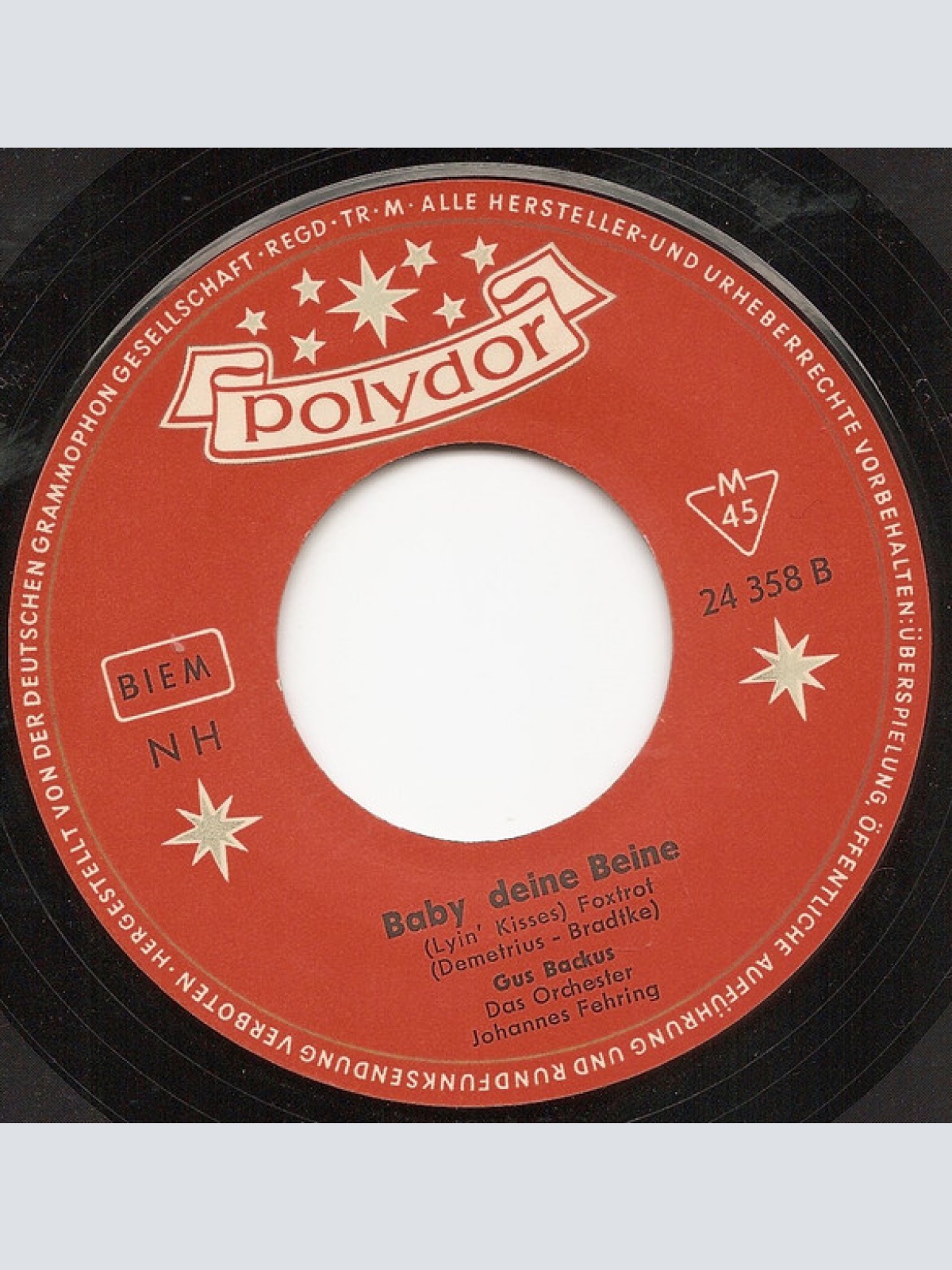 Vinyl / Gus Backus - Das Ist Viel Zu Schön Um Wahr Zu Sein