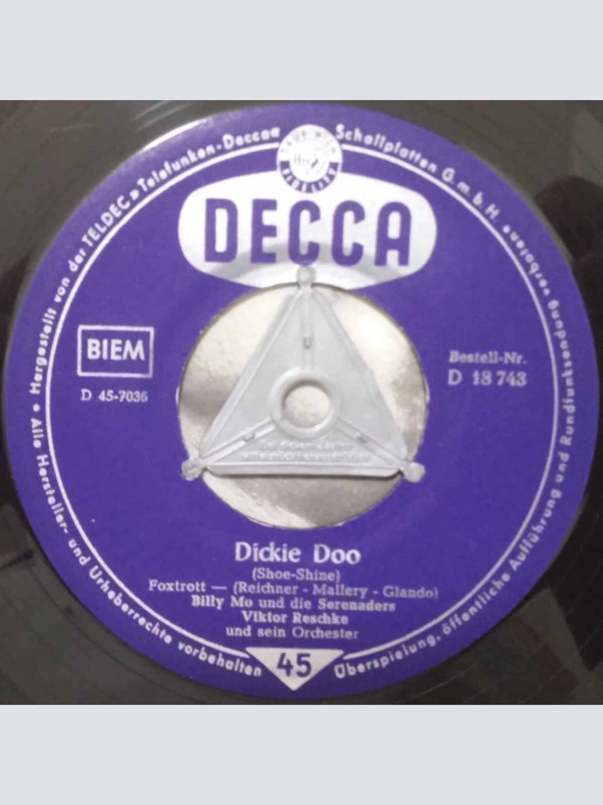 Vinyl / Billy Mo - Darling, Du Weißt Ja / Dickie Doo