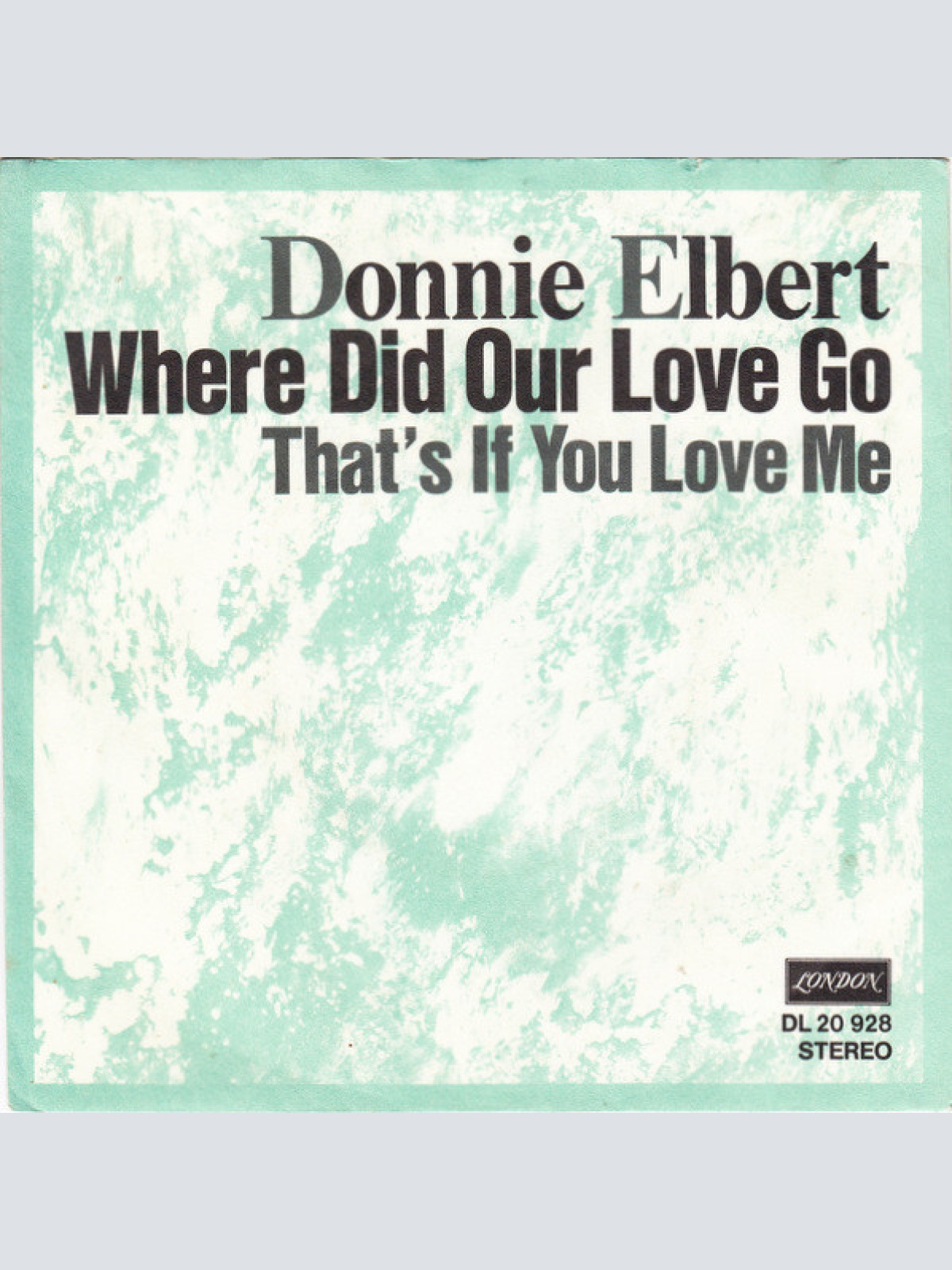 Vinyl / Donnie Elbert - Where Did Our Love Go