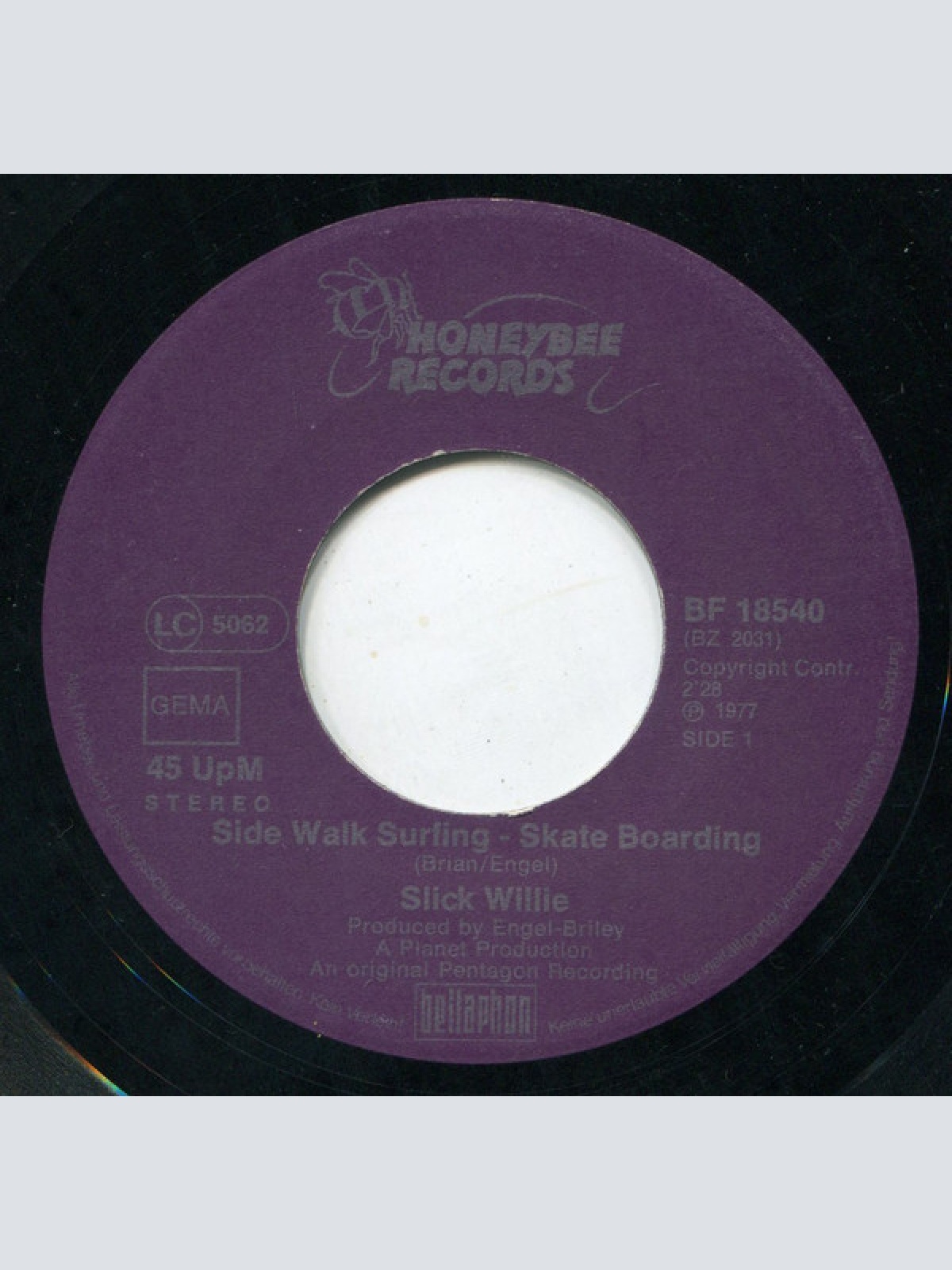 Vinyl / Slick Willie - Side Walk Surfing - Skate Boarding