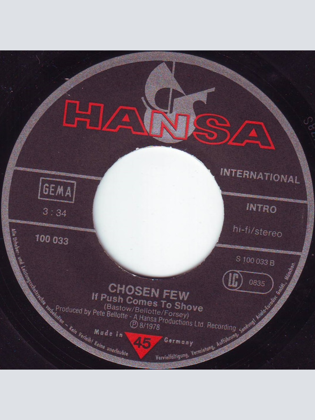 Vinyl / Chosen Few* - Stand By Me
