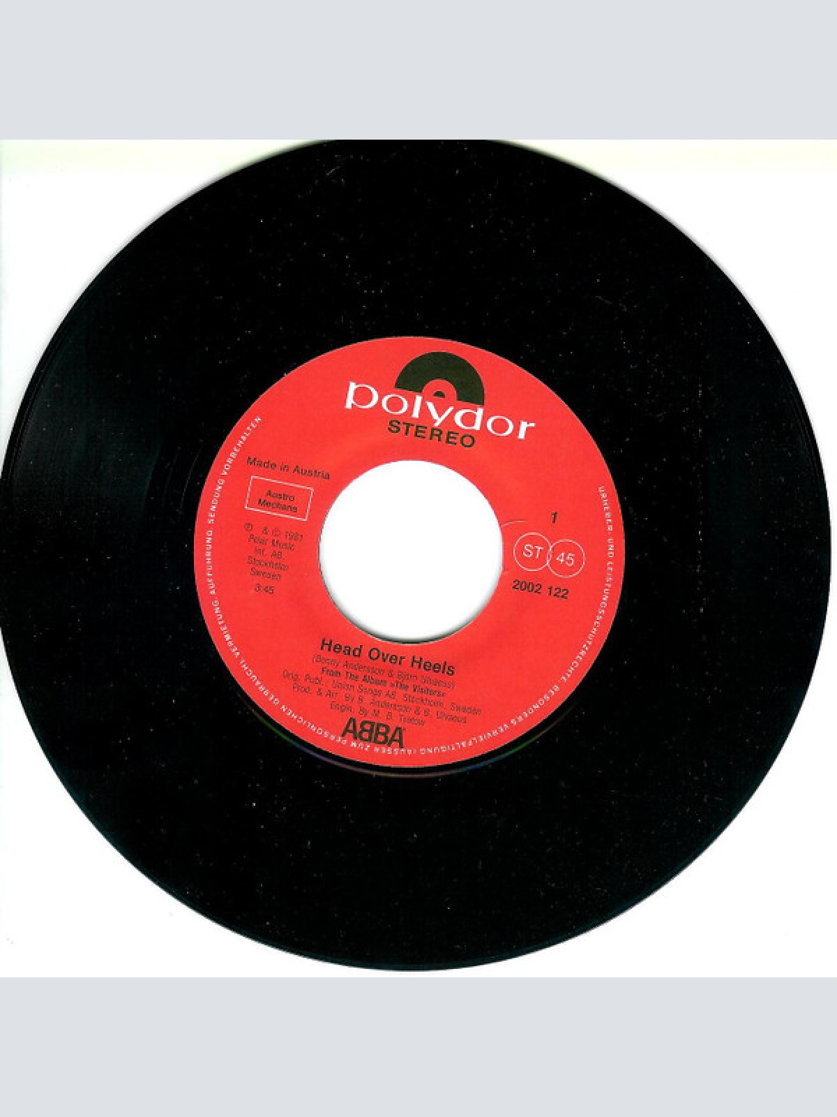 Vinyl / ABBA - Head Over Heels