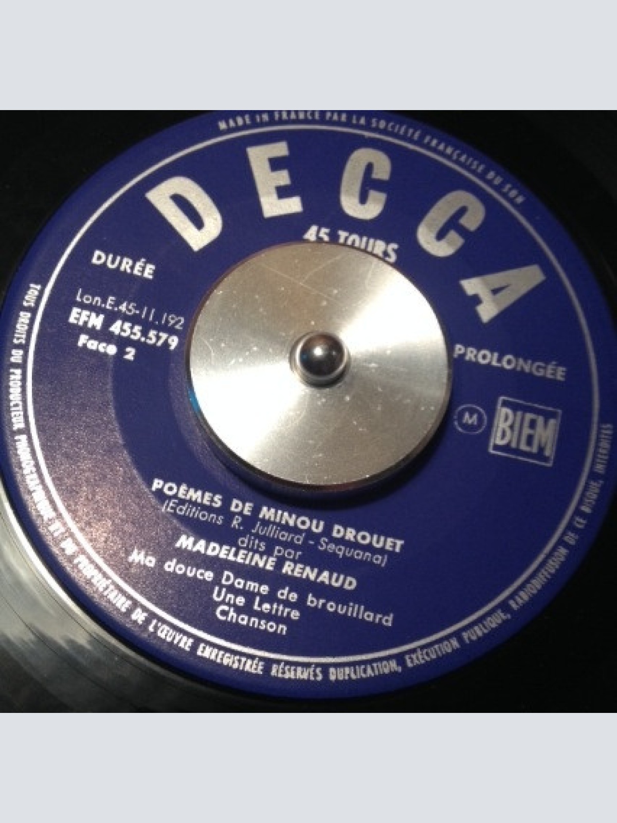 Vinyl / Madeleine Renaud - Poemes De Minou Drouet Dits Par Madeleine Renaud
